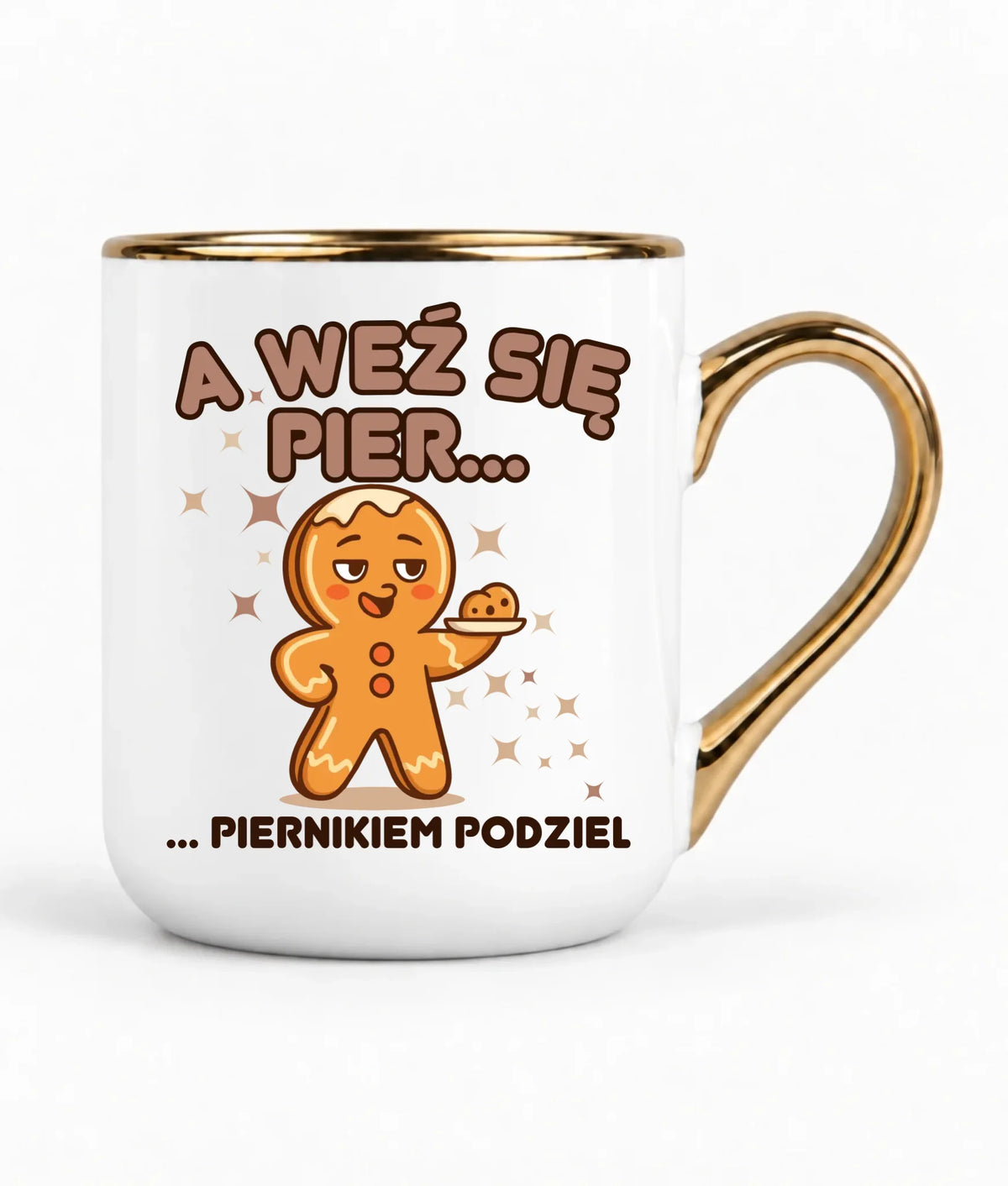Kubek elegant świąteczny - Piernik A weź się pier... piernikiem podziel BN87