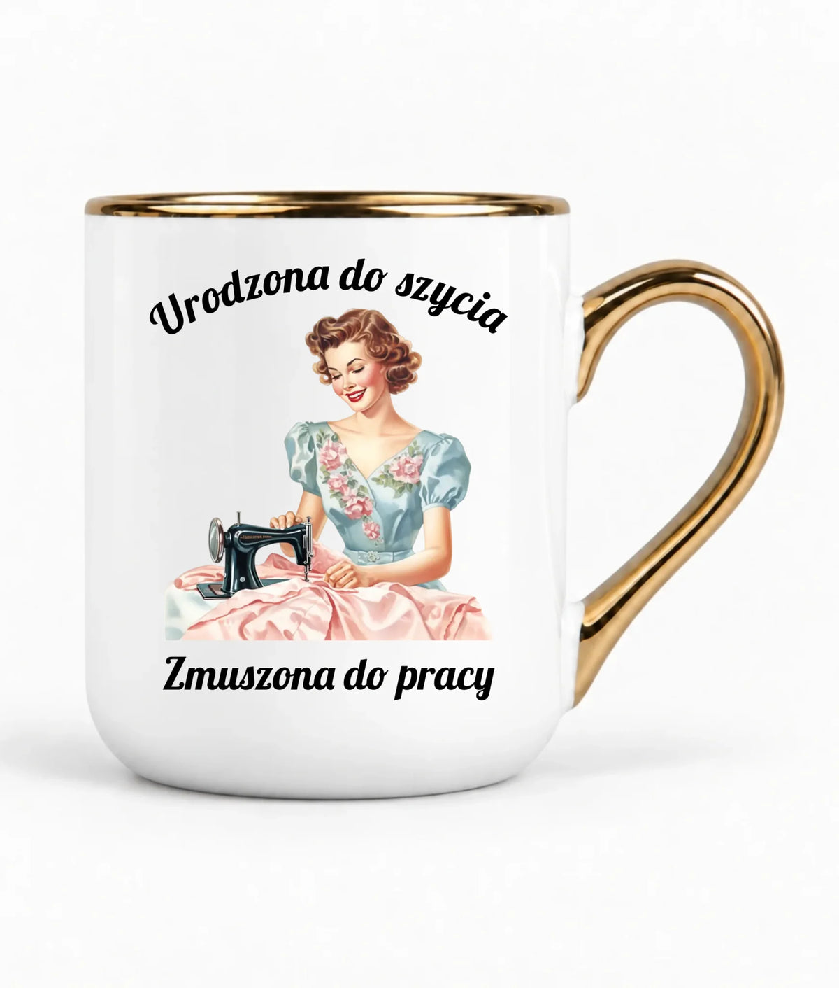 Kubek elegant szyciowy dla krawcowej - Urodzona do szycia HS18