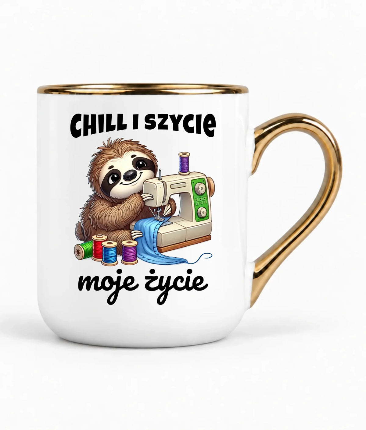 Kubek elegant szyciowy dla krawcowej - Chill i szycie moje życie HS17