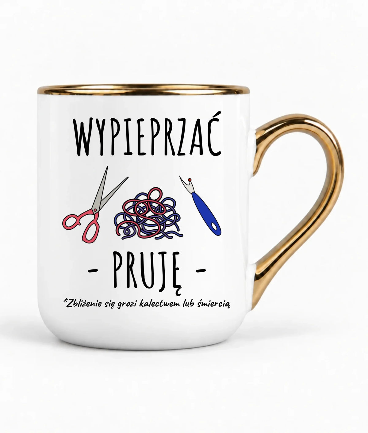 Kubek elegant szyciowy dla krawcowej - Wypieprzać, pruję HS08