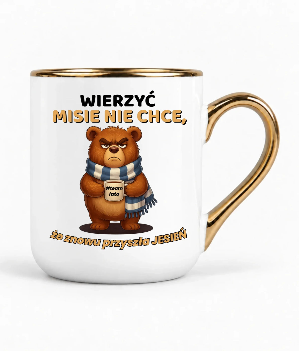 Kubek elegant jesienny - Wierzyć MISIE nie chce, że znowu przyszła jesień - Team lato JS35