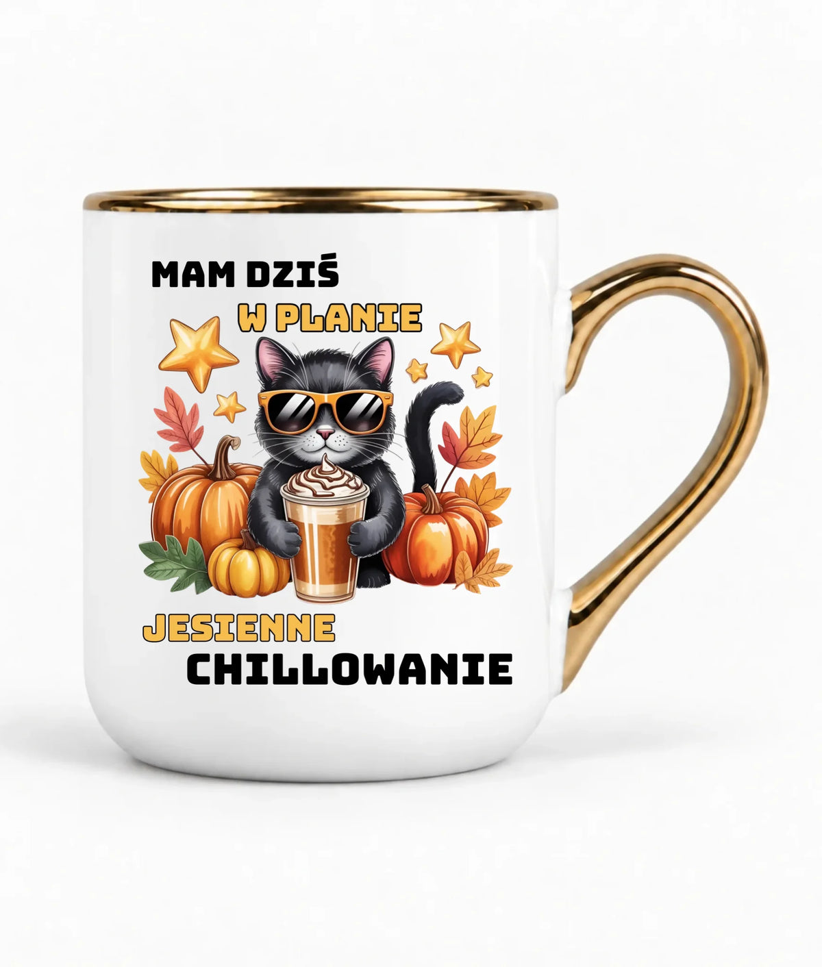 Kubek elegant jesienny - Mam dziś w planie jesienne chillowanie JS34