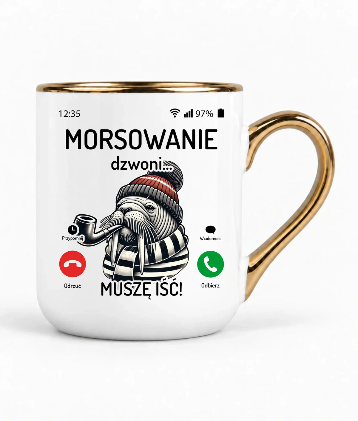 Kubek elegant - prezent dla morsa - Morsowanie dzwoni muszę iść - Mors HM19
