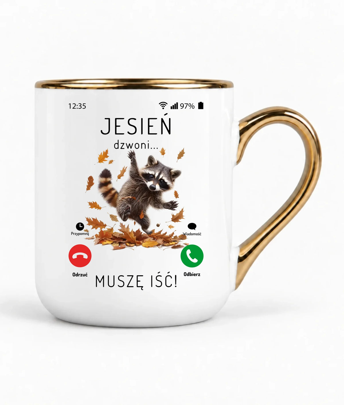 Kubek elegant jesienny - Jesień dzwoni muszę iść JS18