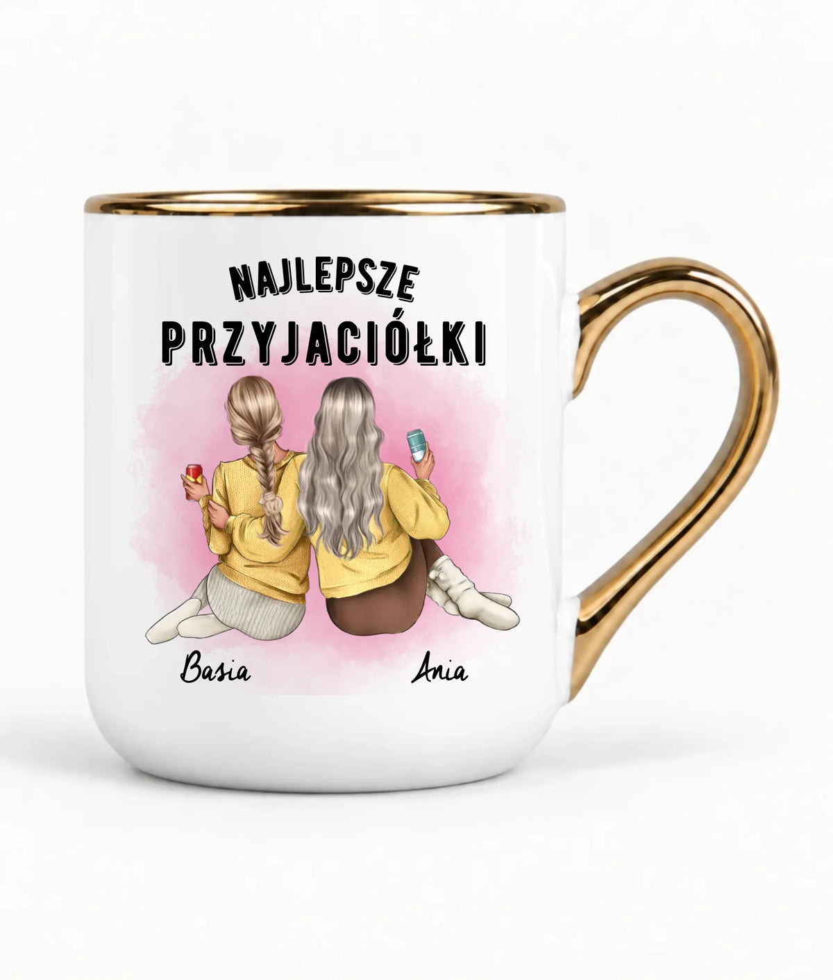 Kubek elegant - prezent dla przyjaciółek - Najlepsze przyjaciółki 2-4 osób - personalizowany PR01