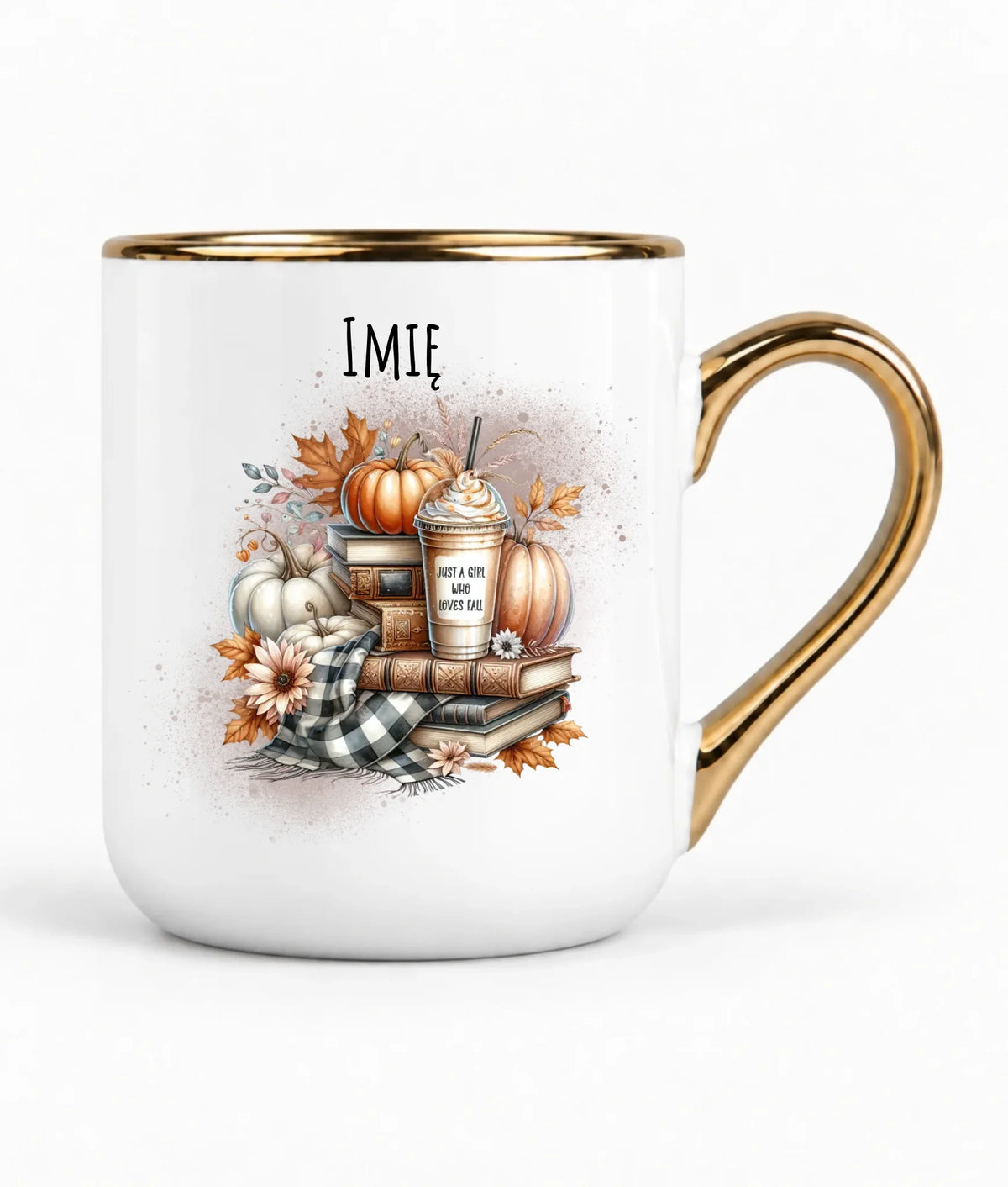 Kubek elegant jesienny - Książkara - personalizowany JS14