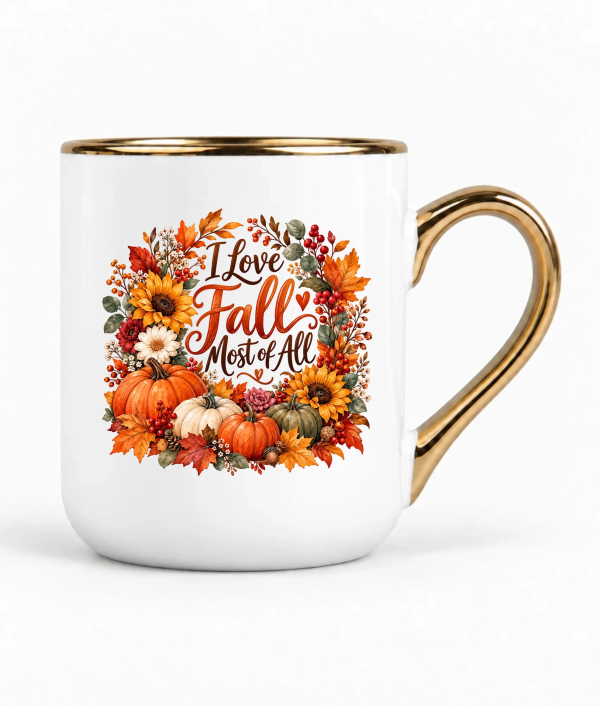 Kubek elegant jesienny - I Love Fall Most of All
