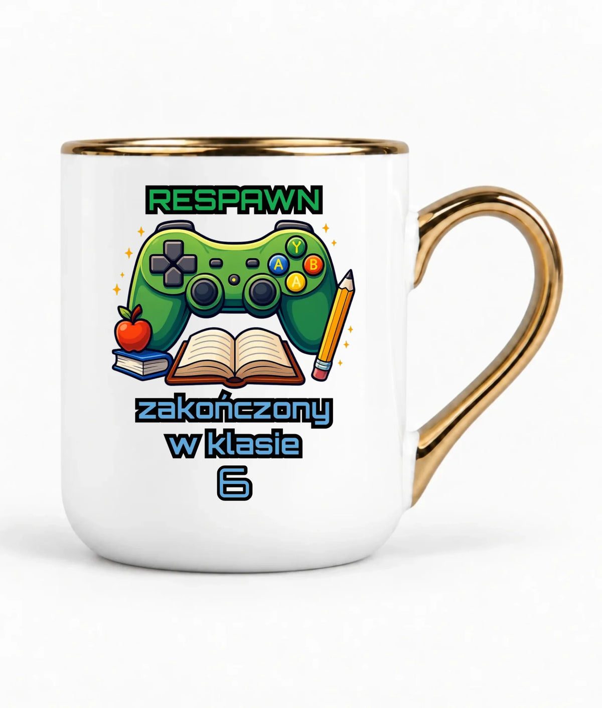 Kubek elegant szkolny - Respawn - gamer do szkoły - personalizowany SZ18