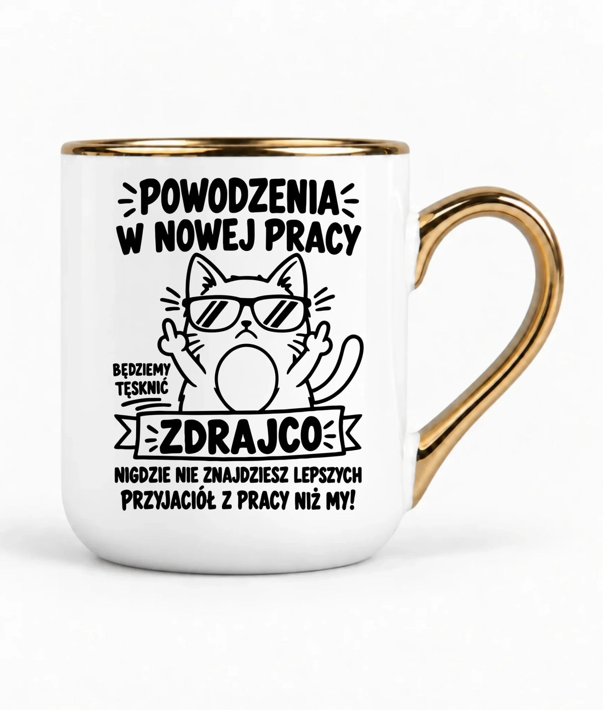 Kubek elegant na odejście z pracy - Powodzenia w nowej pracy, zdrajco!