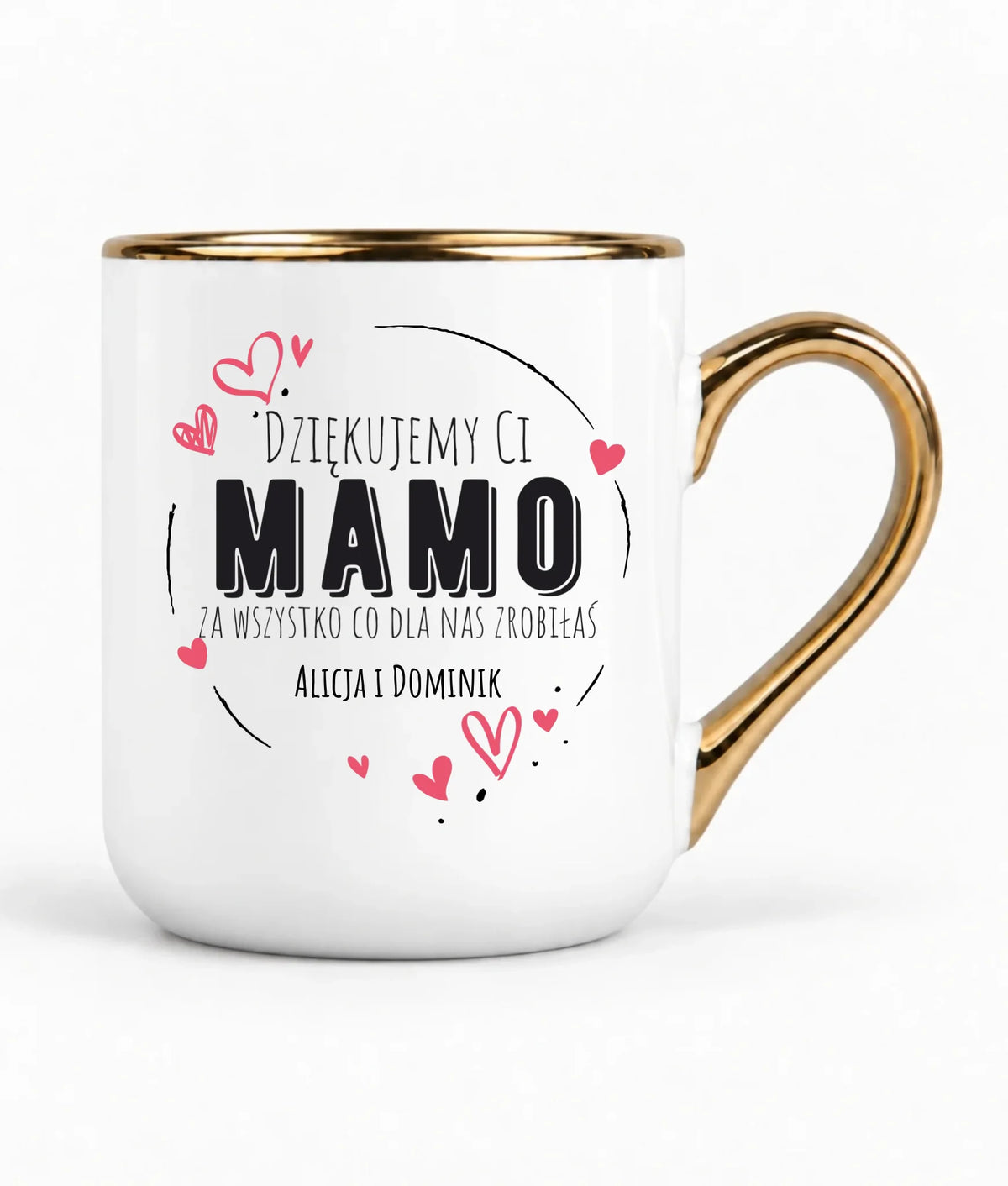 Kubek elegant dla mamy - Dziękujemy Ci Mamo - personalizowany DM43