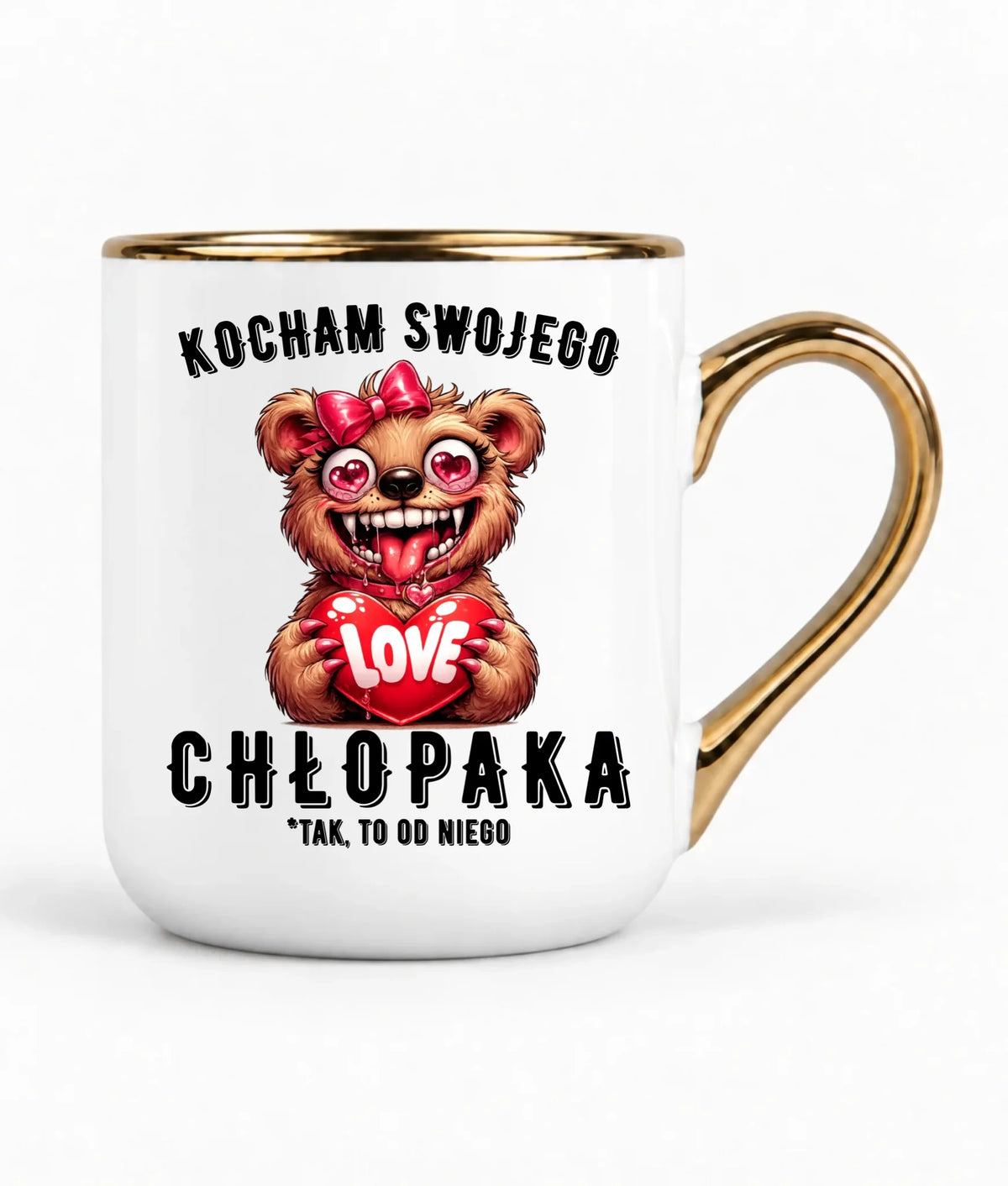 Kubek elegant dla dziewczyny - Kocham swojego chłopaka W89