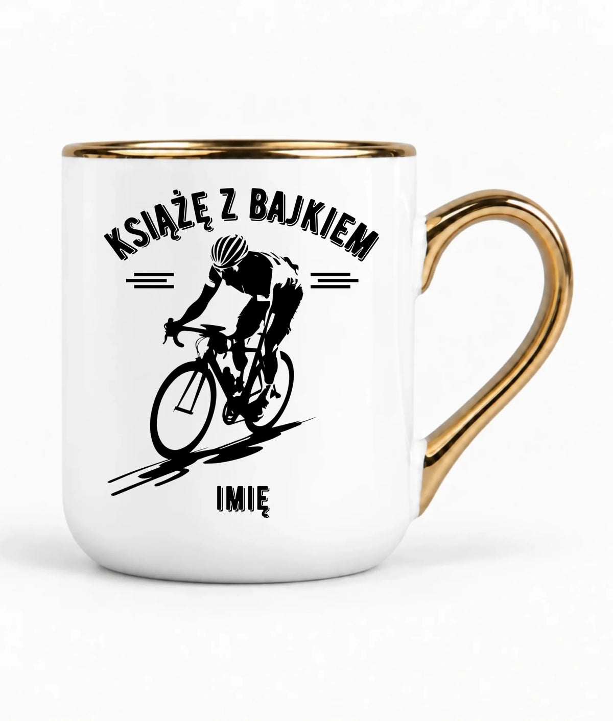 Kubek elegant dla rowerzysty - Książę z bajkiem - personalizowany HR01