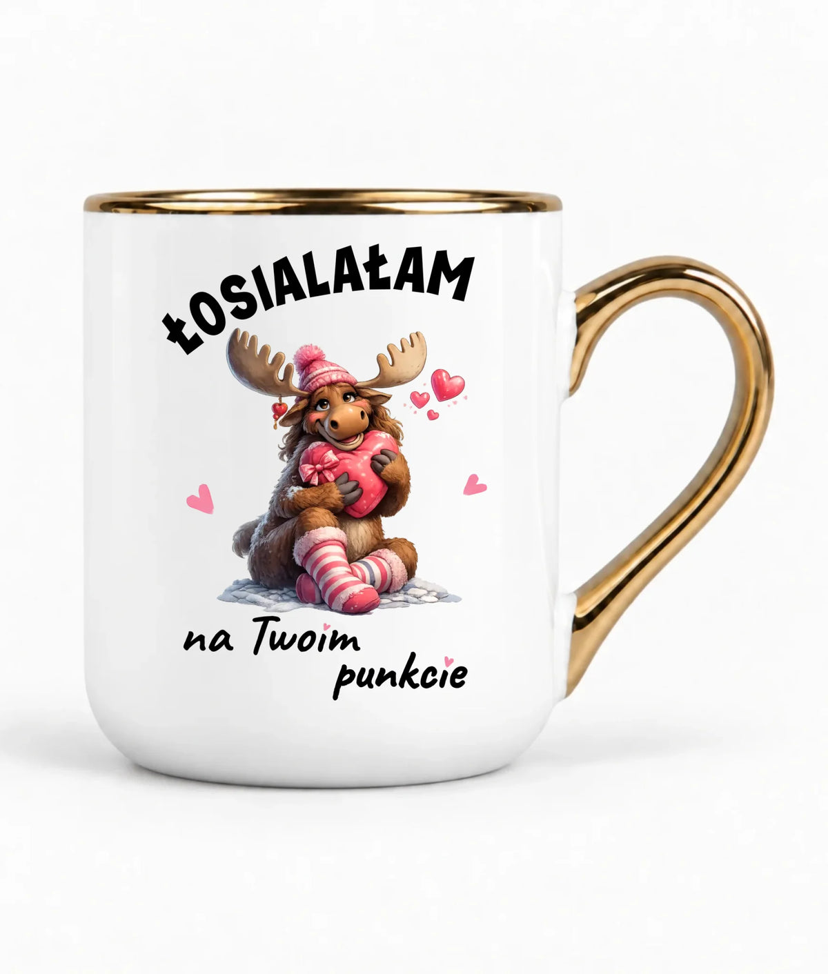Kubek elegant dla par - Łosialałam na Twoim punkcie W67