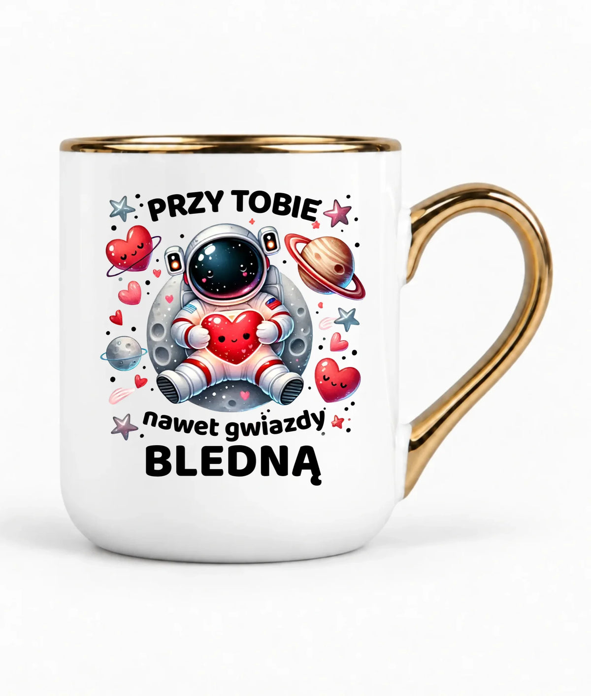 Kubek elegant dla par - Przy Tobie nawet gwiazdy bledną W57