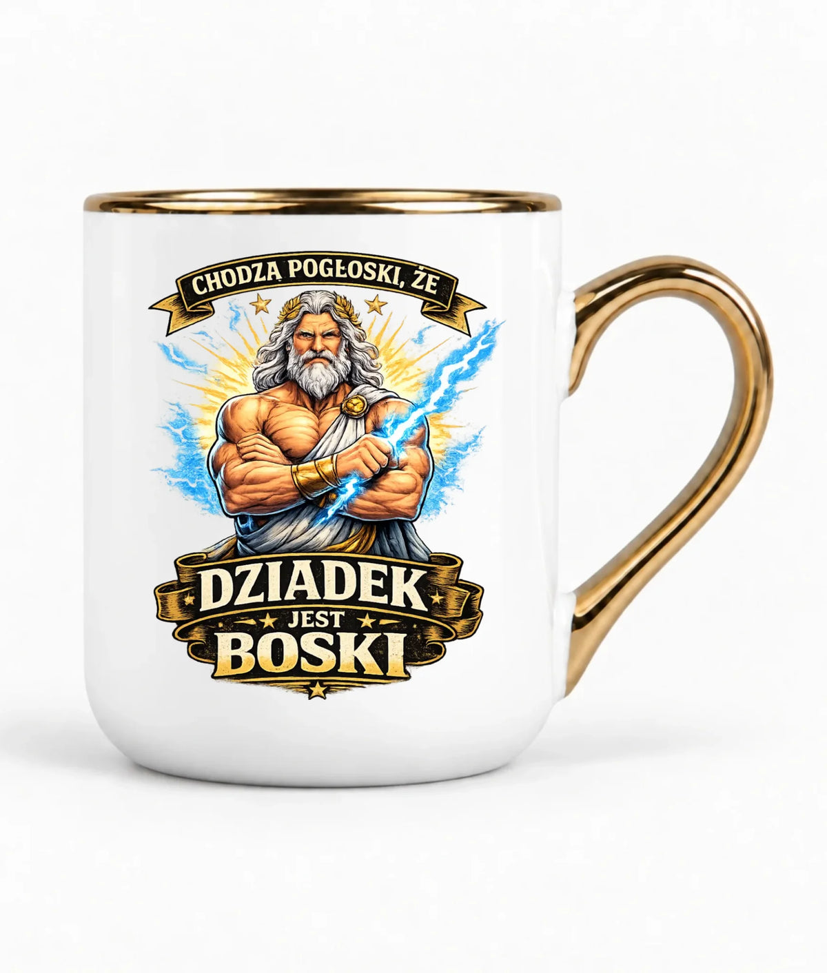 Kubek elegant dla dziadka - Chodzą pogłoski, że dziadek jest boski D16