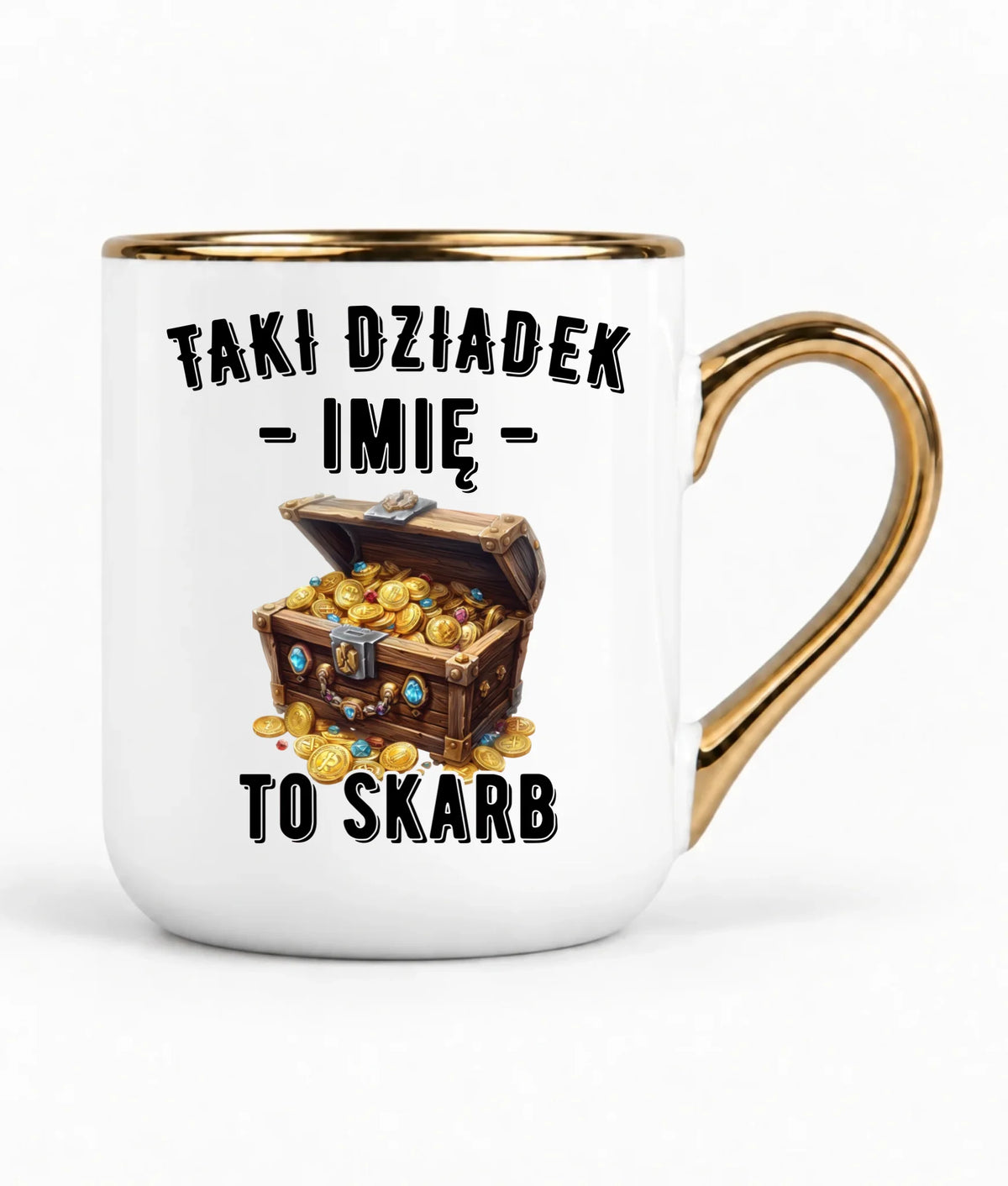 Kubek elegant dla dziadka - Taki dziadek to skarb - personalizowany D19