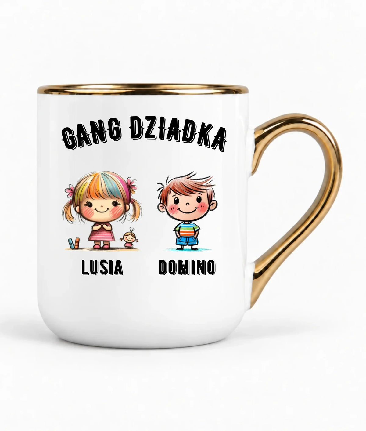 Kubek elegant dla dziadka - Gang Dziadka imiona wnuków 2-6 - personalizowany D18