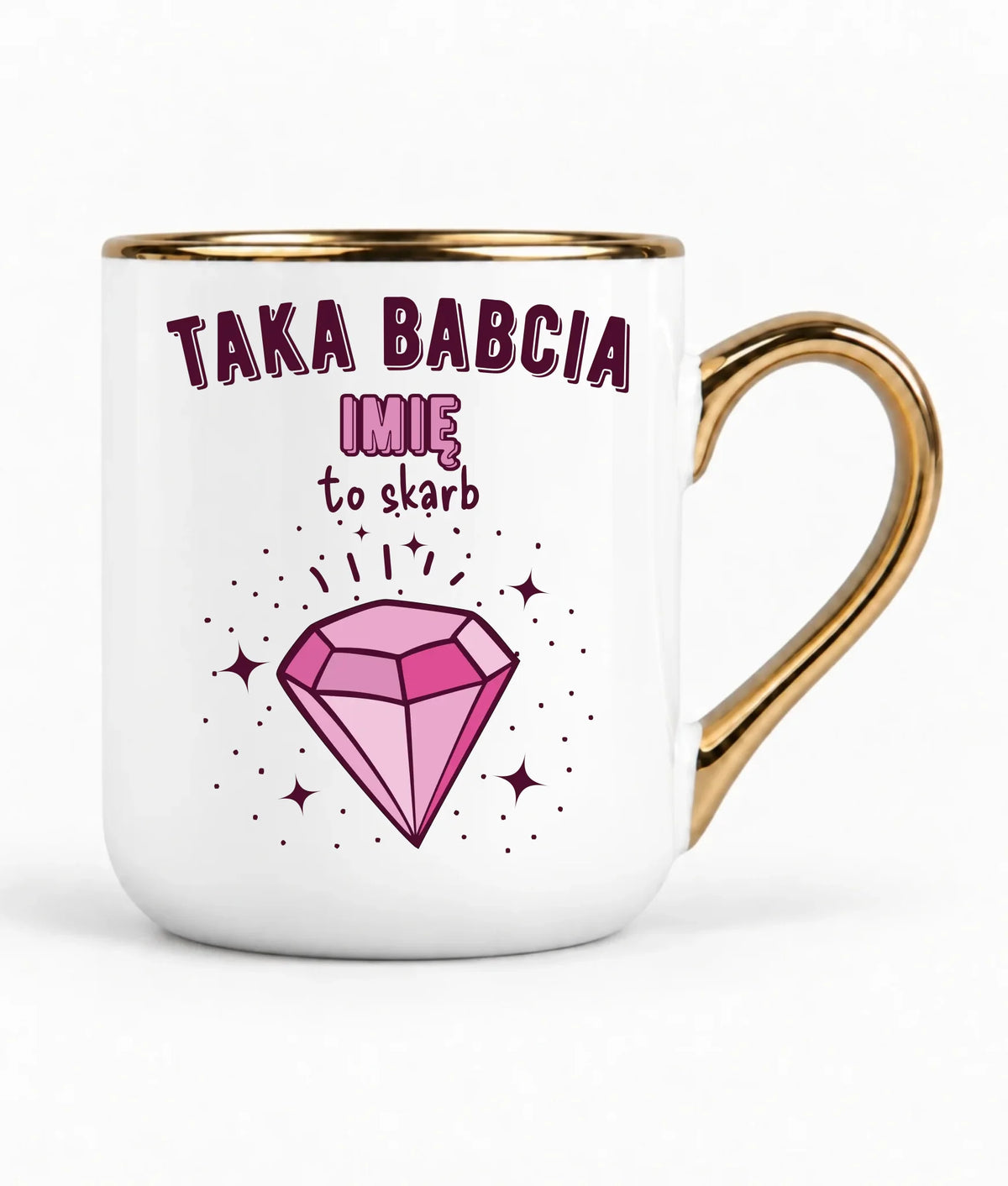 Kubek elegant dla babci - Taka Babcia to skarb - personalizowany B06