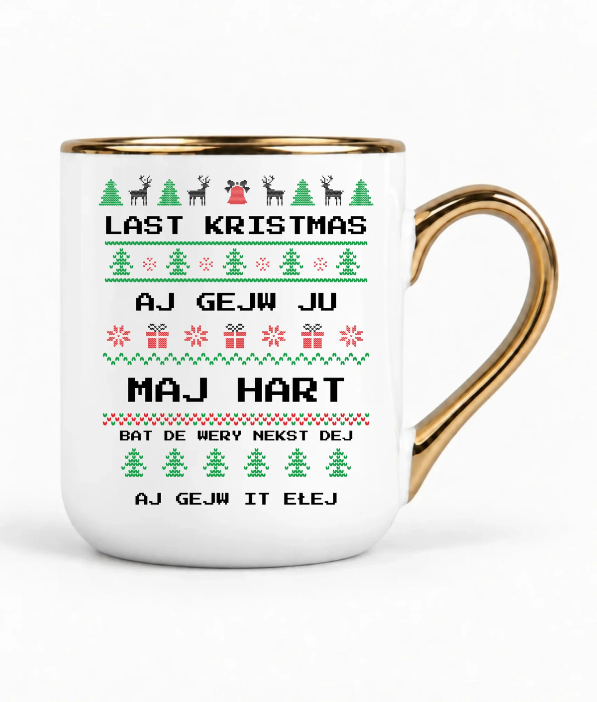 Kubek elegant świąteczny - Last kristmas aj gejw ju maj hart BN13