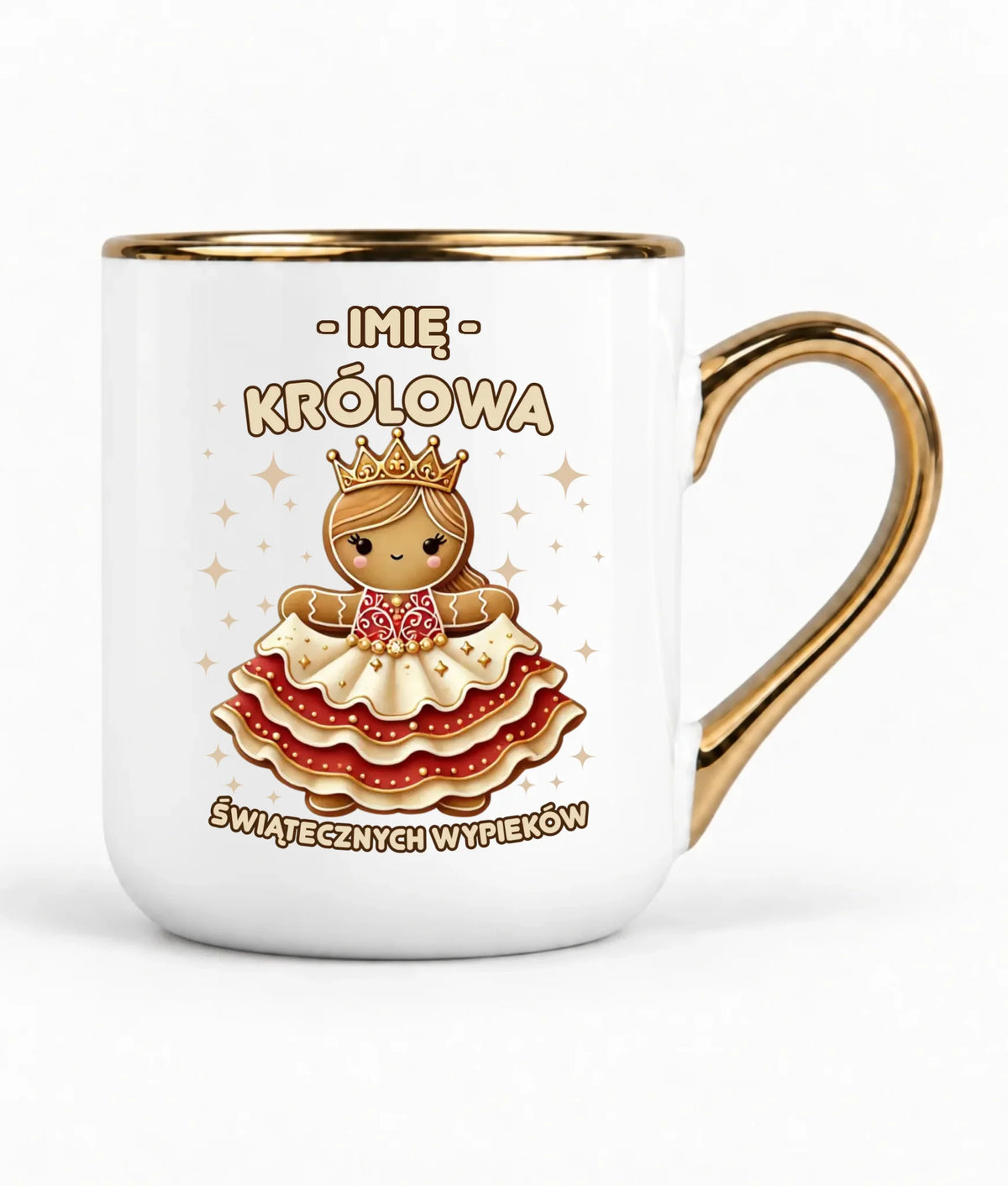 Kubek elegant świąteczny - Królowa świątecznych wypieków - personalizowany BN28