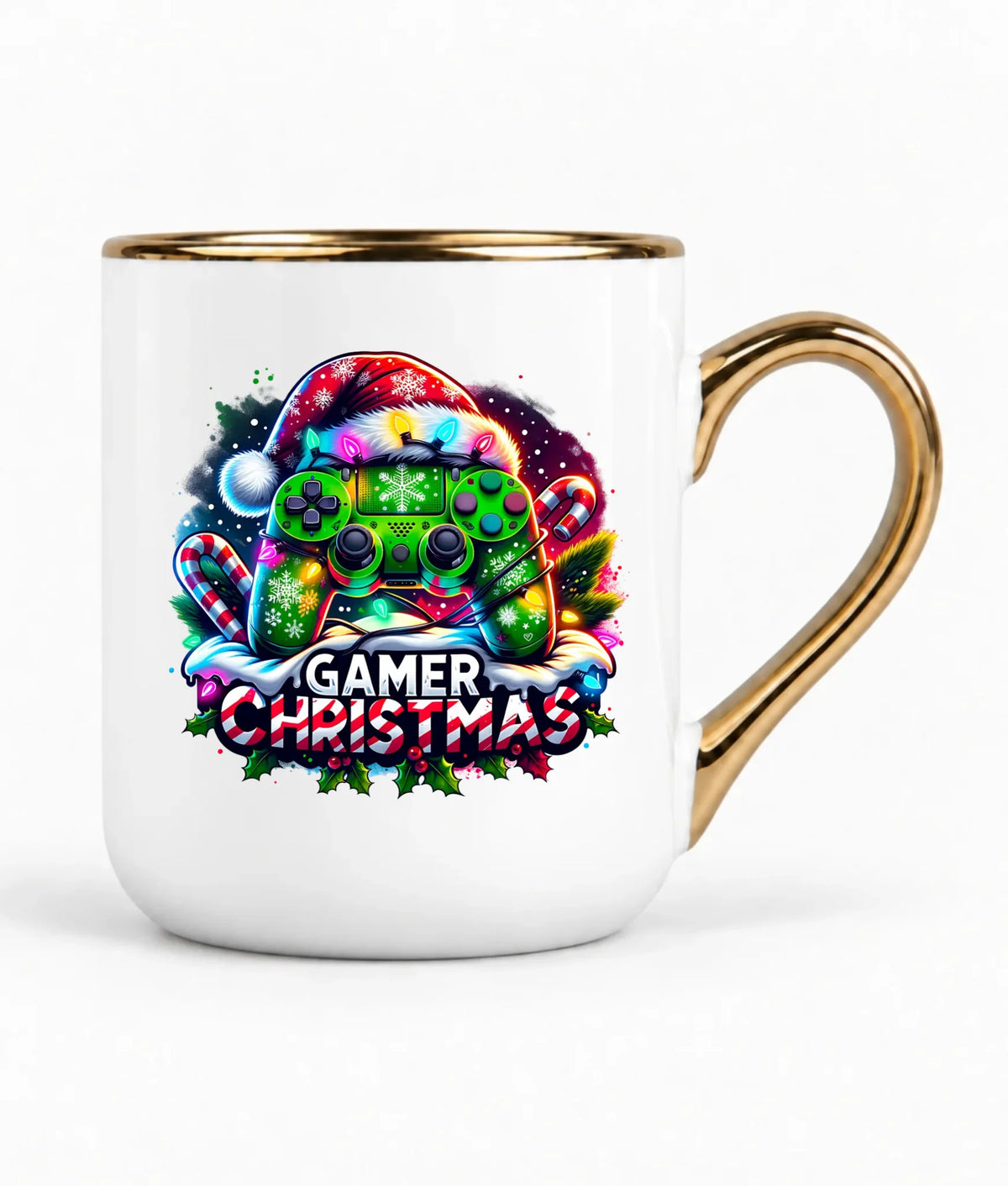Kubek elegant świąteczny - prezent dla gracza - Christmas gamer BN22