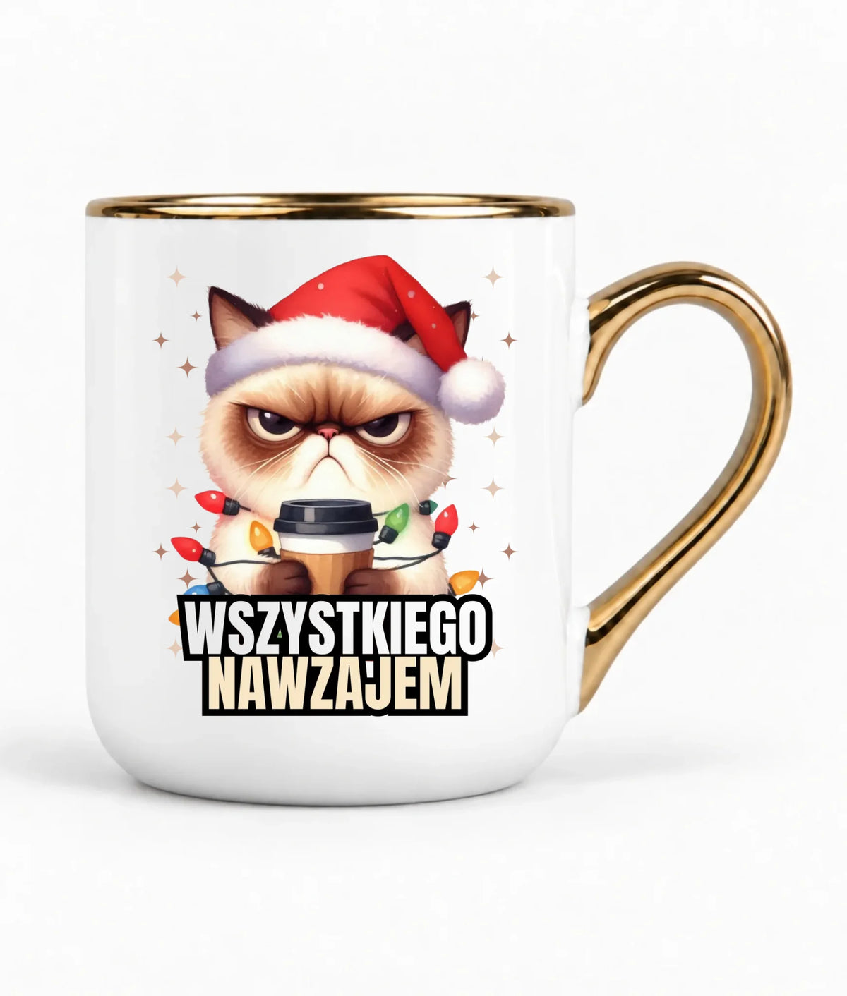 Kubek elegant świąteczny - Grumpy Cat Wszystkiego nawzajem BN33