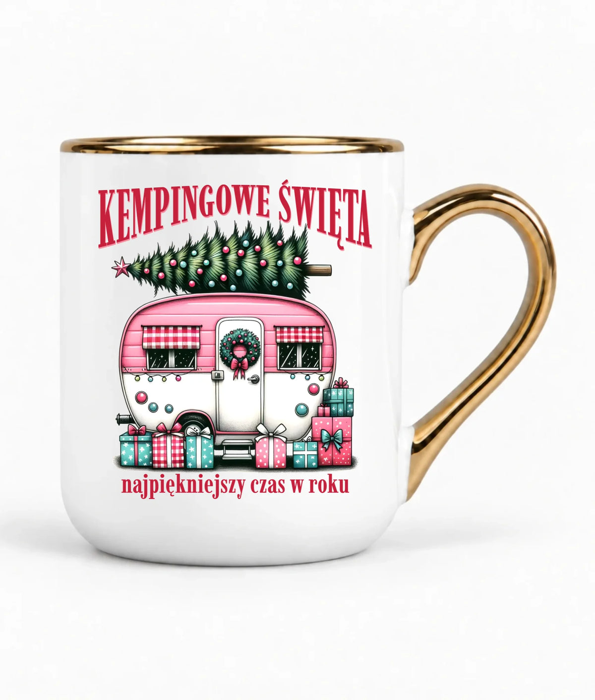 Kubek elegant świąteczny - Kamper Kempingowe Święta BN40