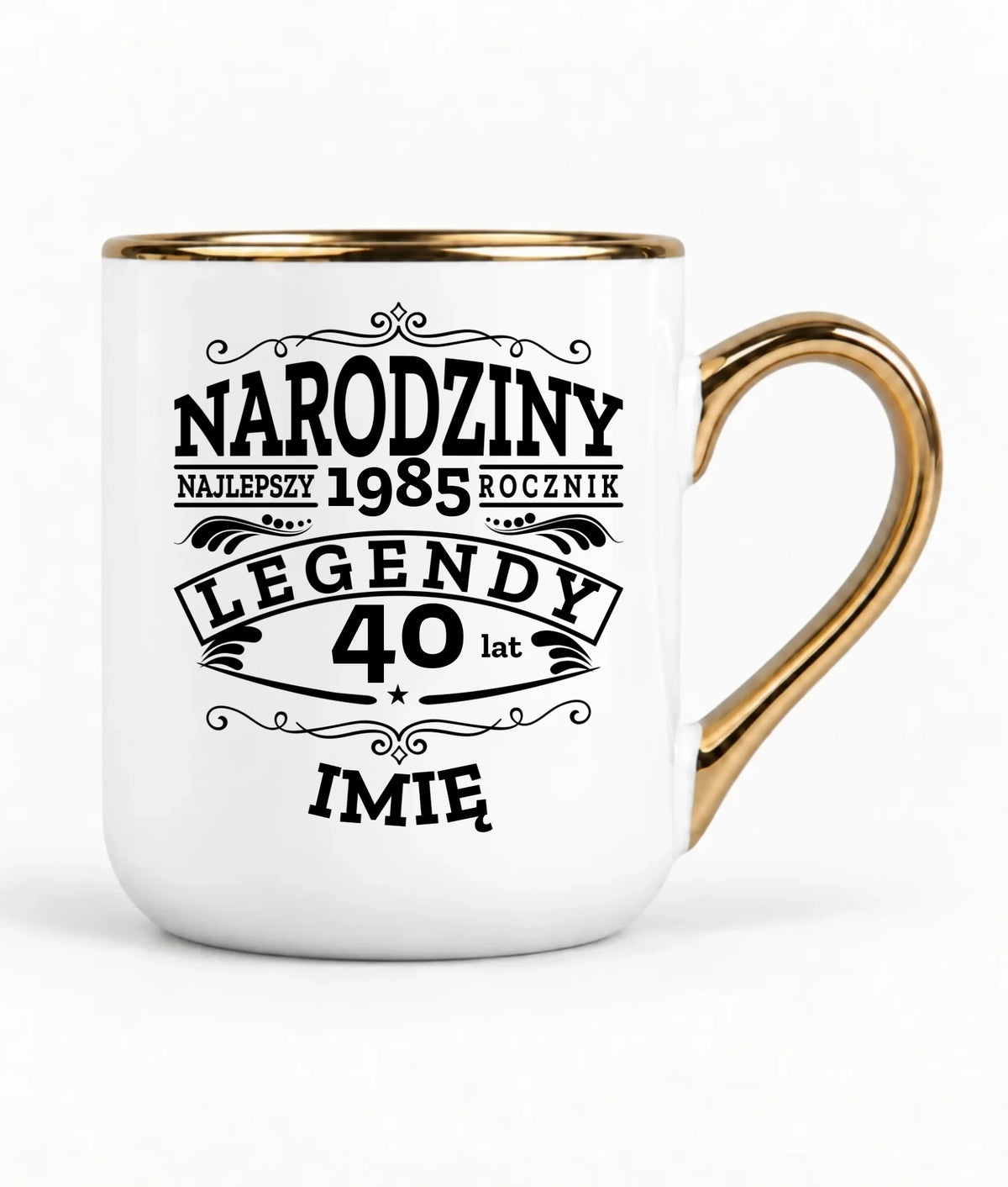 Kubek elegant na urodziny - Narodziny Legendy - personalizowany