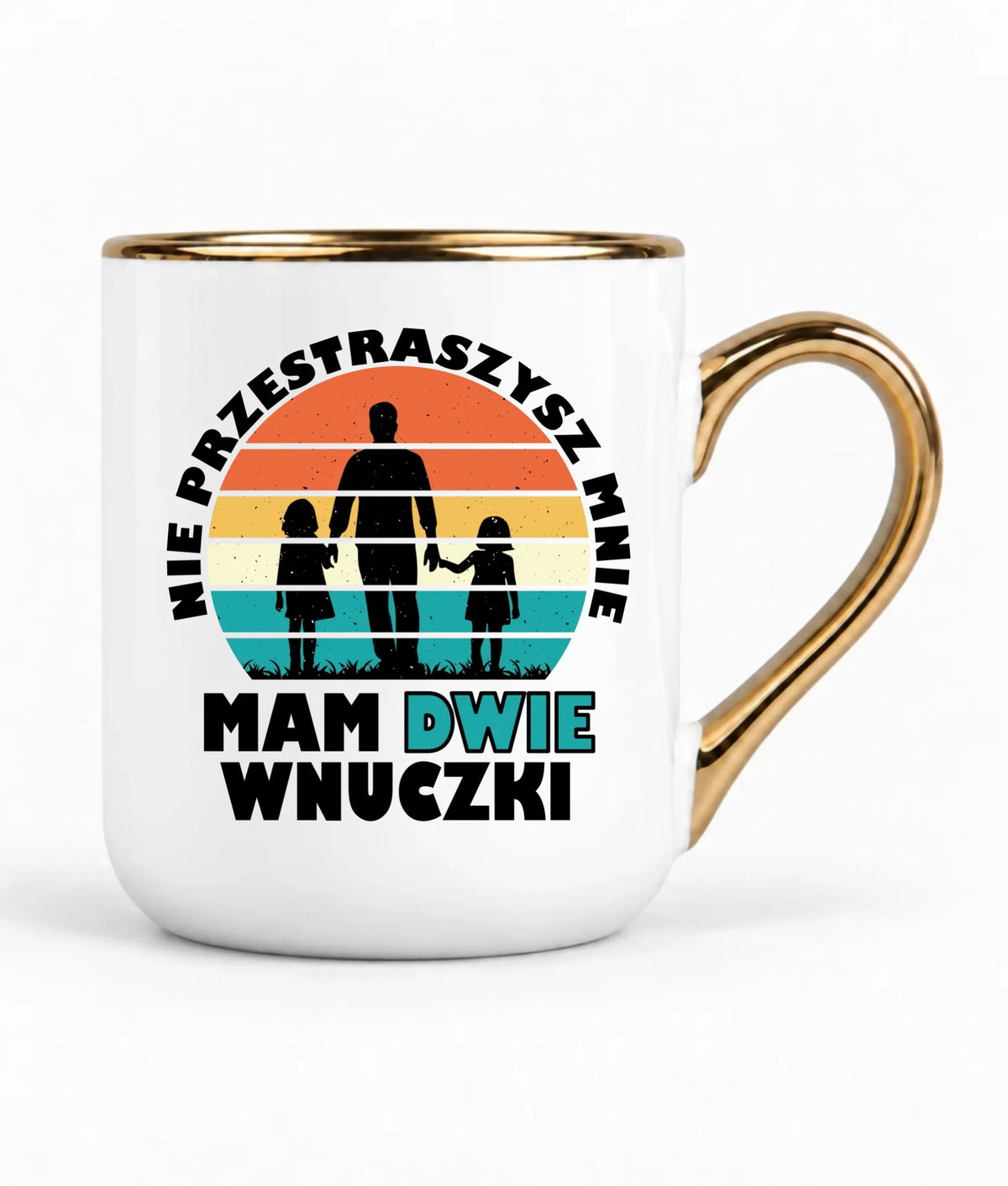 Kubek elegant dla dziadka - Nie przestraszysz mnie mam dwie wnuczki D41