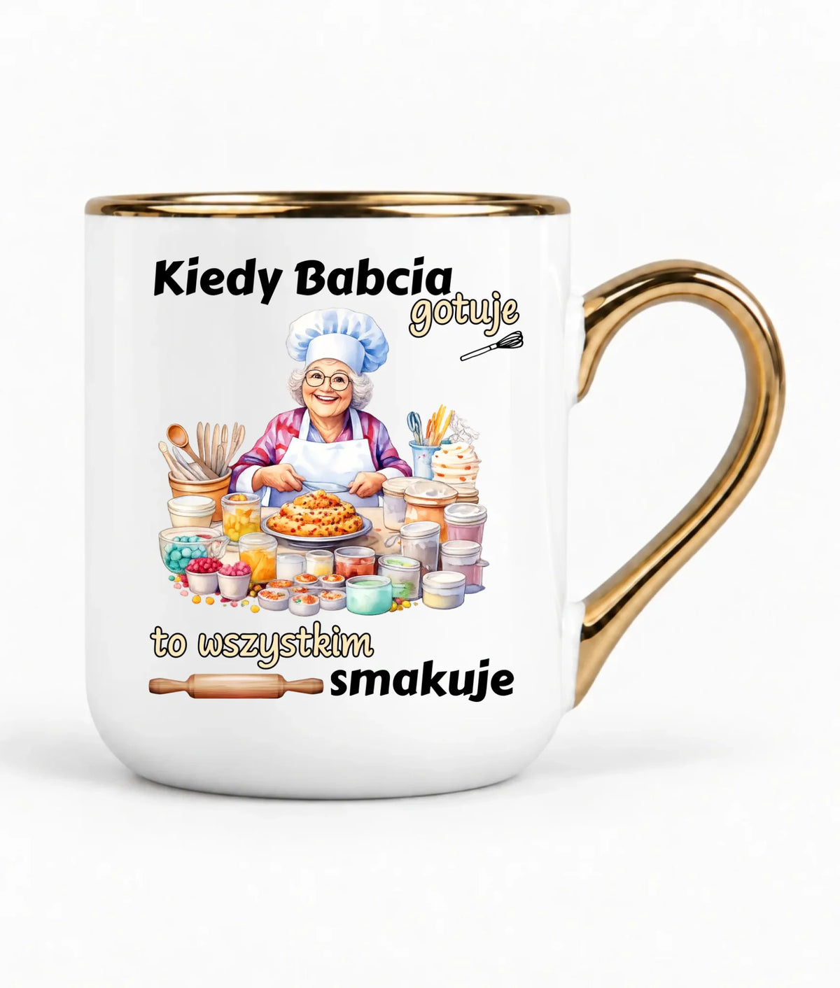 Kubek elegant dla babci - Kiedy babcia gotuje to wszystkim smakuje B34