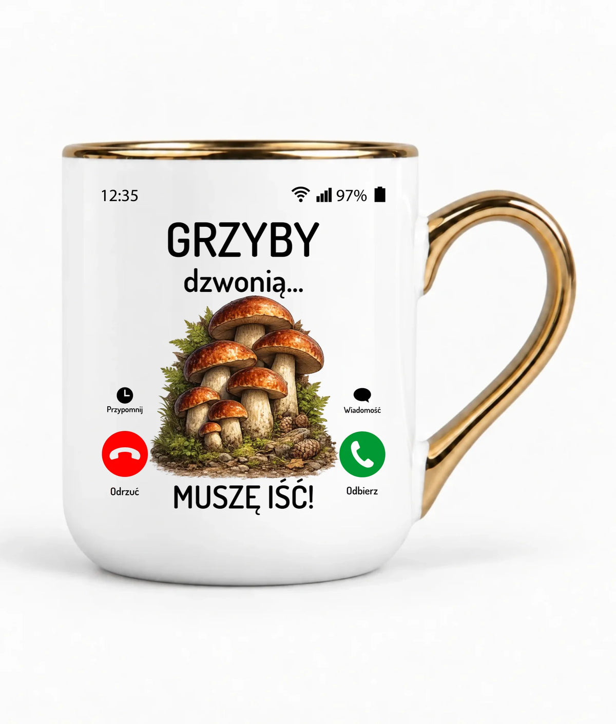 Kubek elegant dla dziadka wędkarza - Ryby dzwonią muszę iść D37