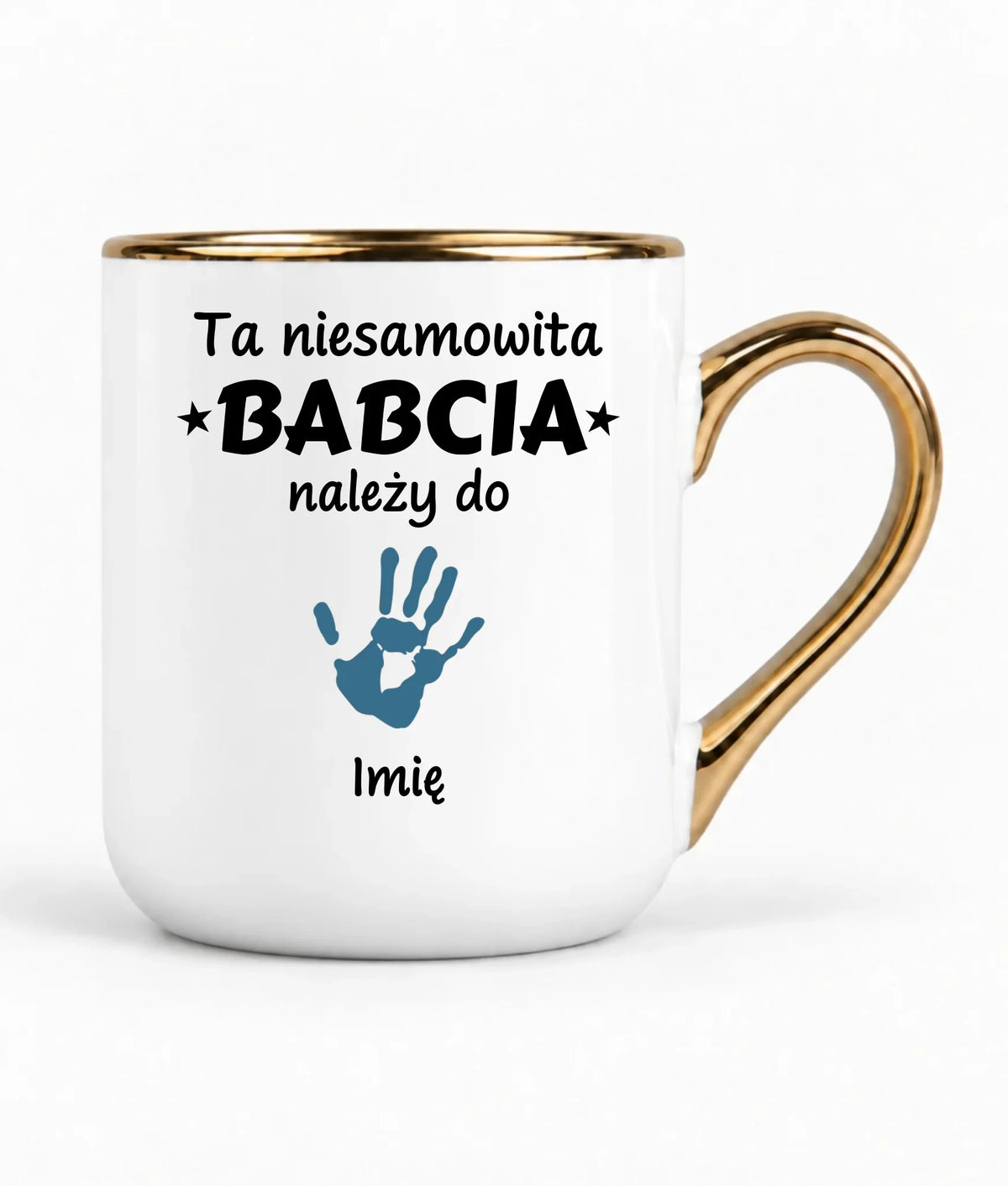 Kubek elegant dla babci - Babcia należy do wnuków 1–6 imion – personalizowany B33