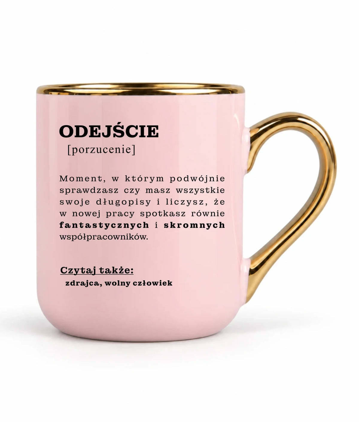 Kubek elegant - Odejście z pracy [porzucenie] - personalizowany
