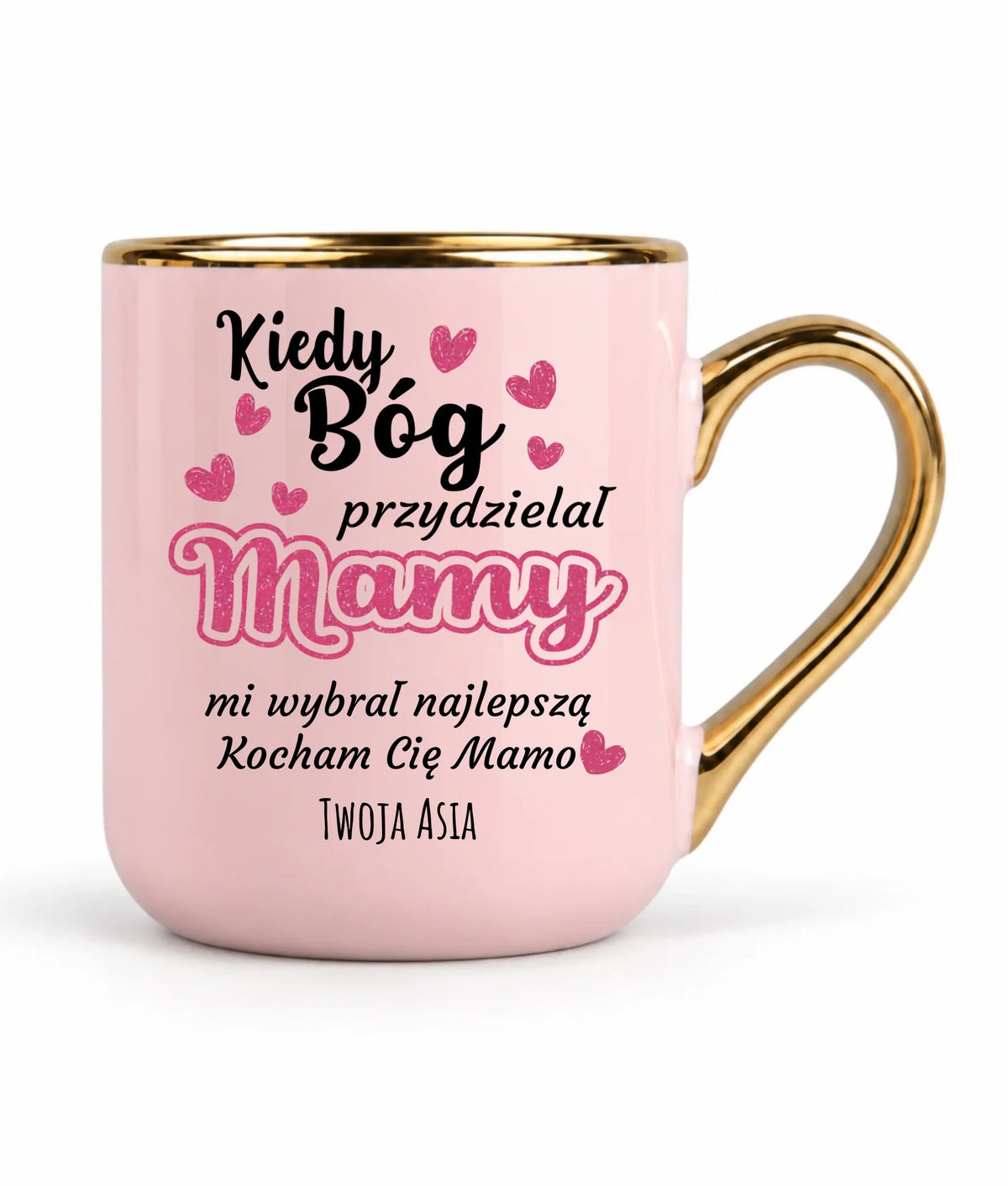 Kubek elegant dla mamy - Kiedy Bóg przydzielał mamy - personalizowany DM01