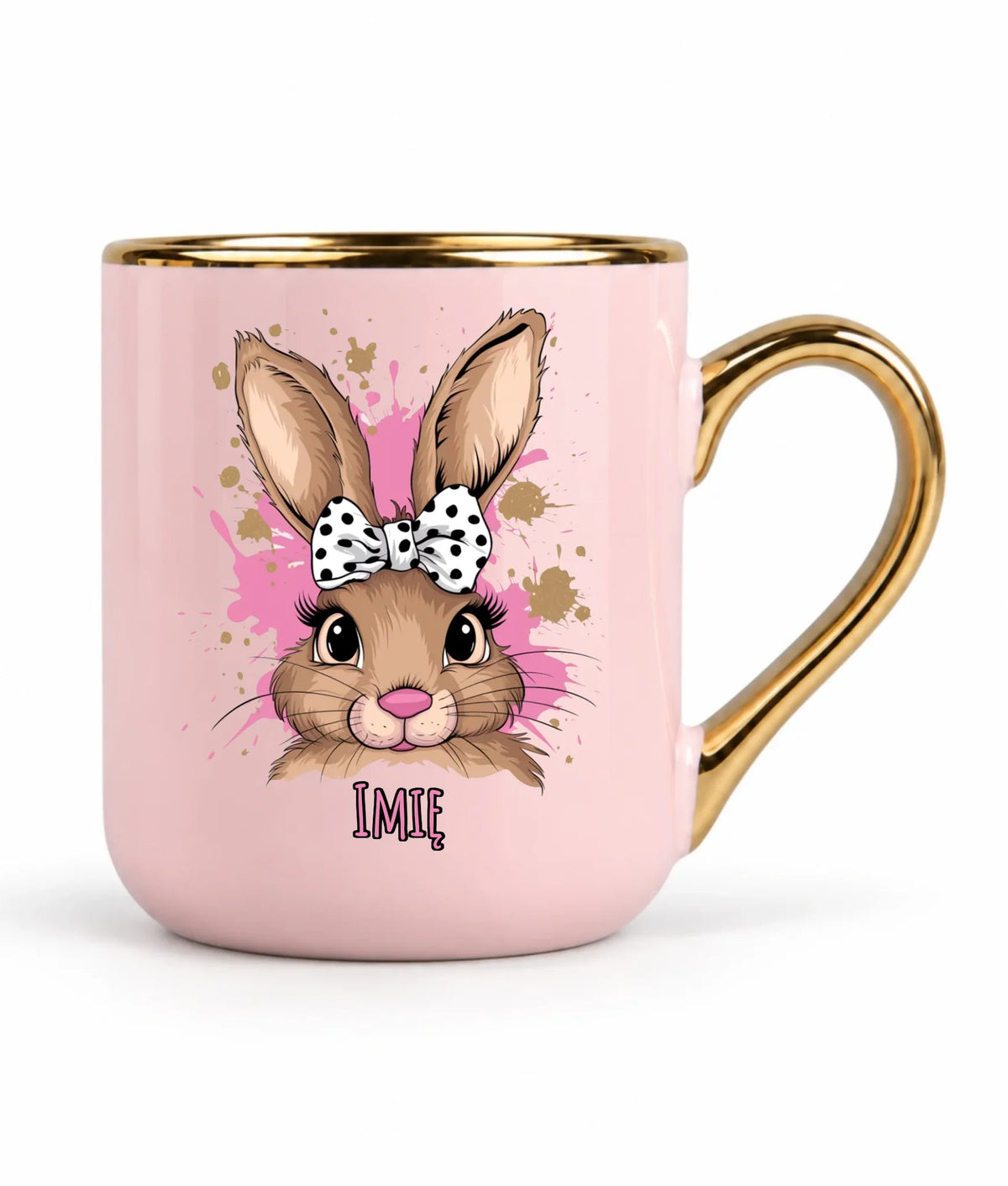 Kubek elegant na Wielkanoc - Słodki Zajączek - personalizowany WN08