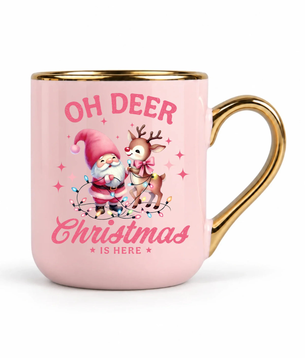 Kubek elegant świąteczny - Oh deer Christmas is here BN59