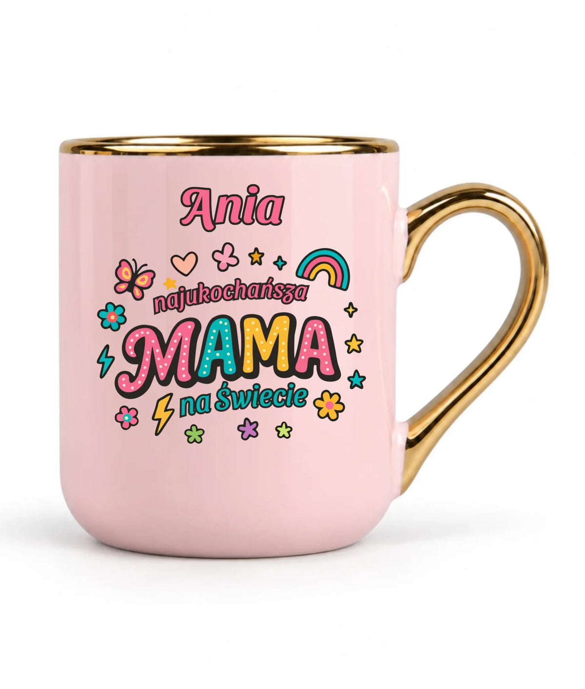Kubek elegant dla mamy - Najukochańsza mama na Świecie - personalizowany DM03