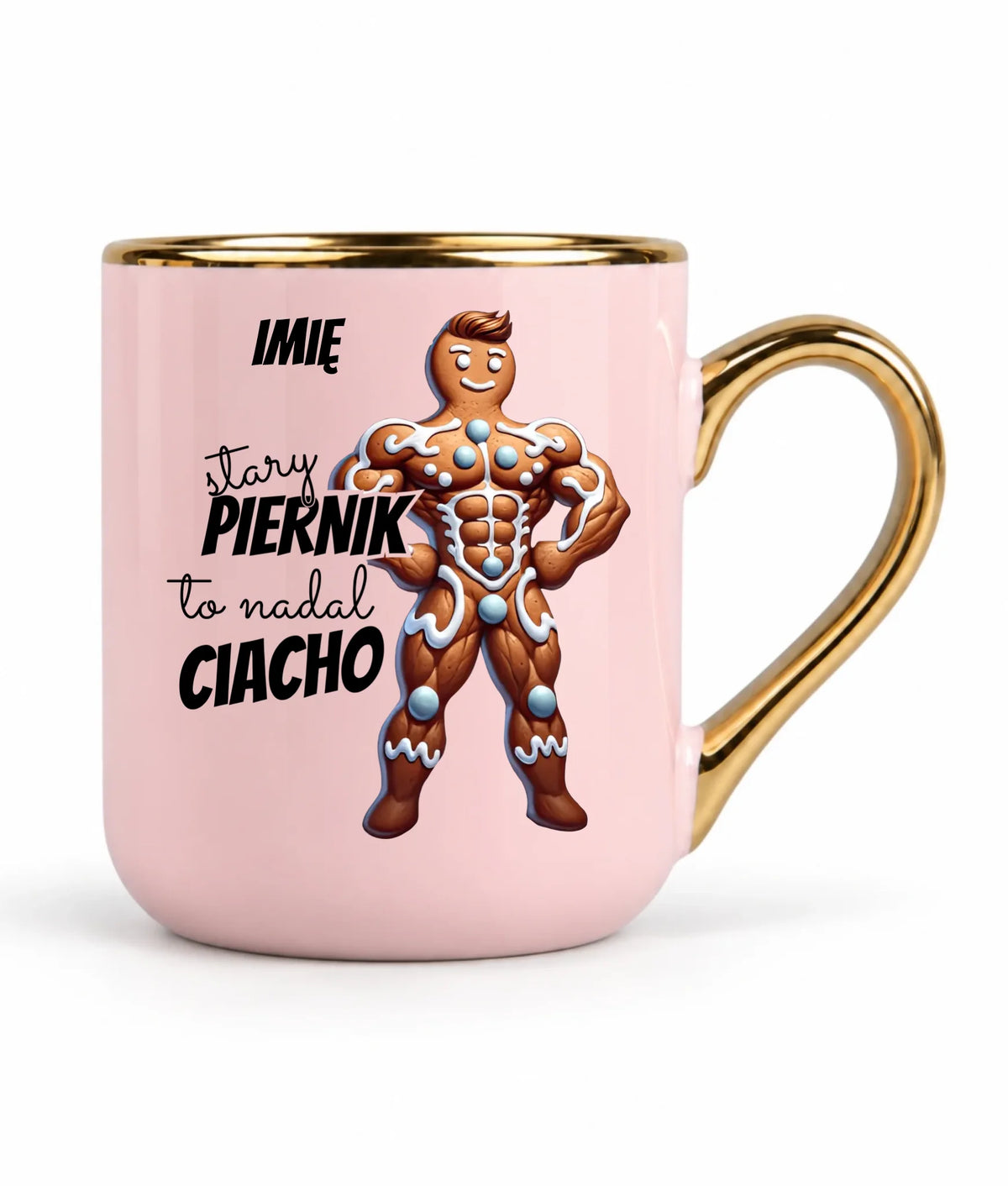 Kubek elegant świąteczny - Stary piernik to nadal ciacho - personalizowany BN23