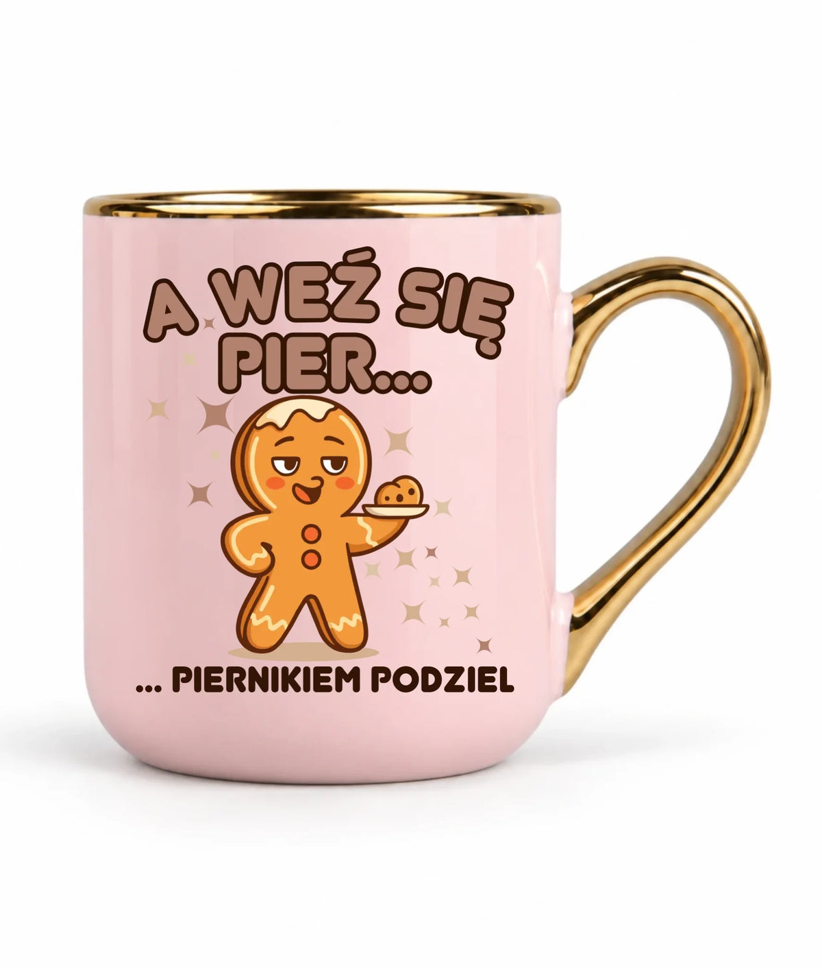 Kubek elegant świąteczny - Piernik A weź się pier... piernikiem podziel BN87