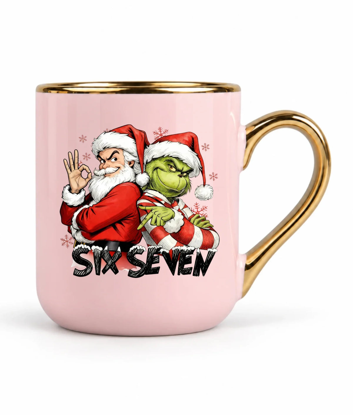 Kubek elegant świąteczny - Mikołaj i Grinch six seven 67 BN148