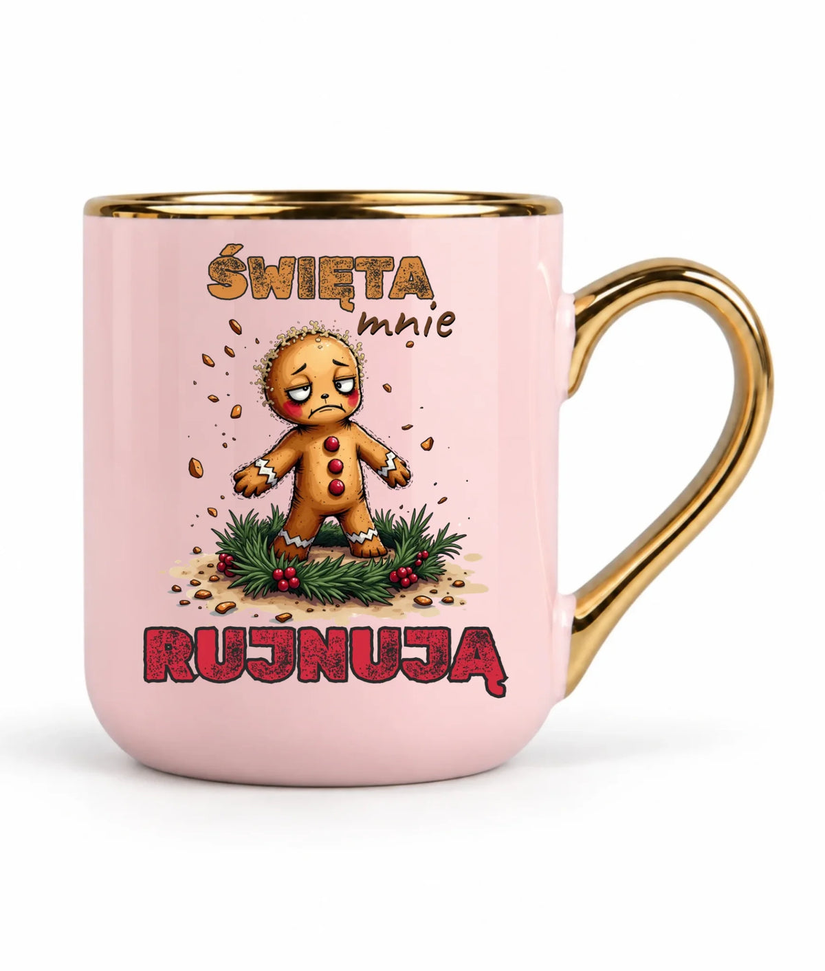 Kubek elegant świąteczny - Piernik Święta mnie rujnują BN143