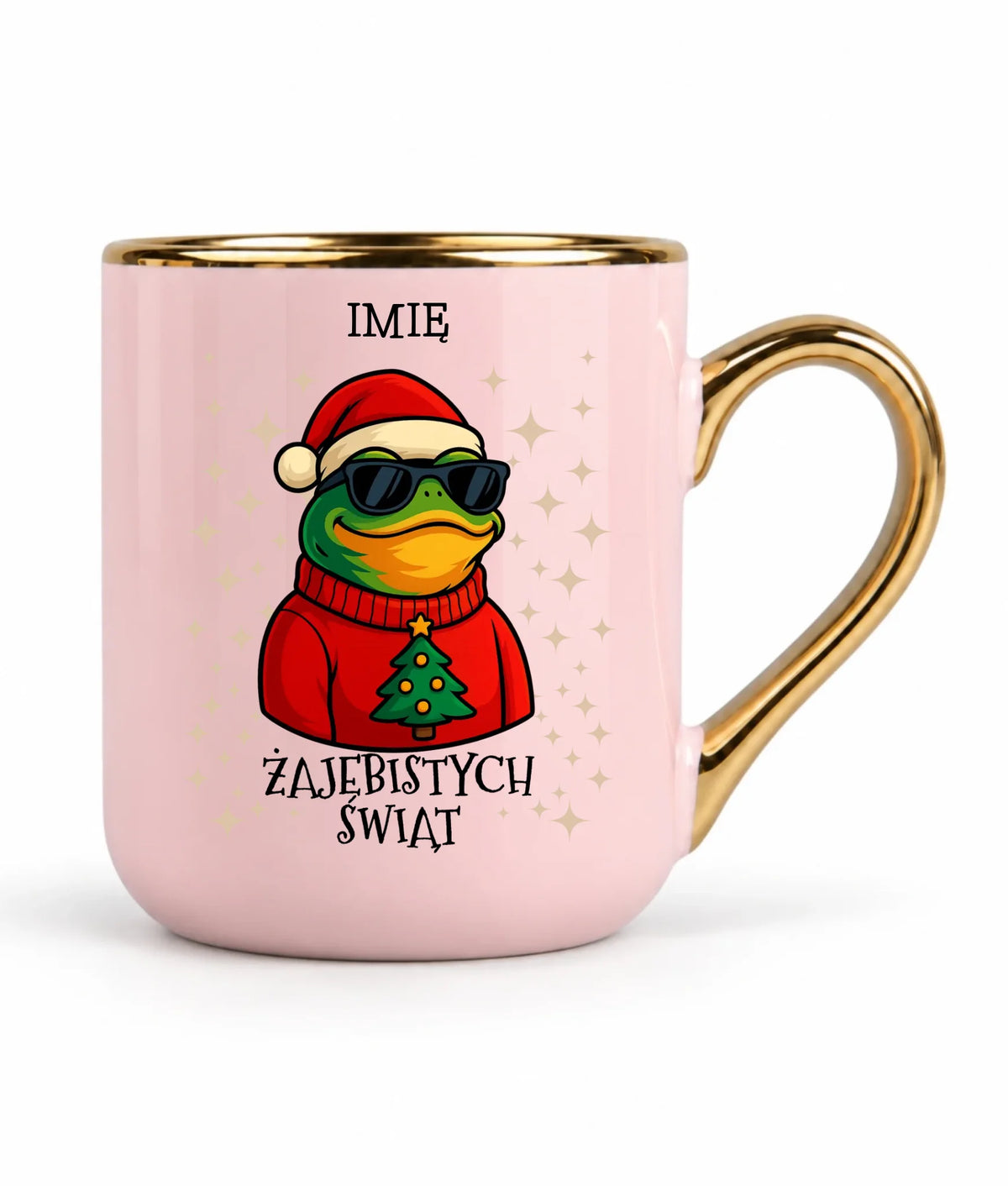 Kubek elegant świąteczny - Żajebistych Świąt - personalizowany BN144
