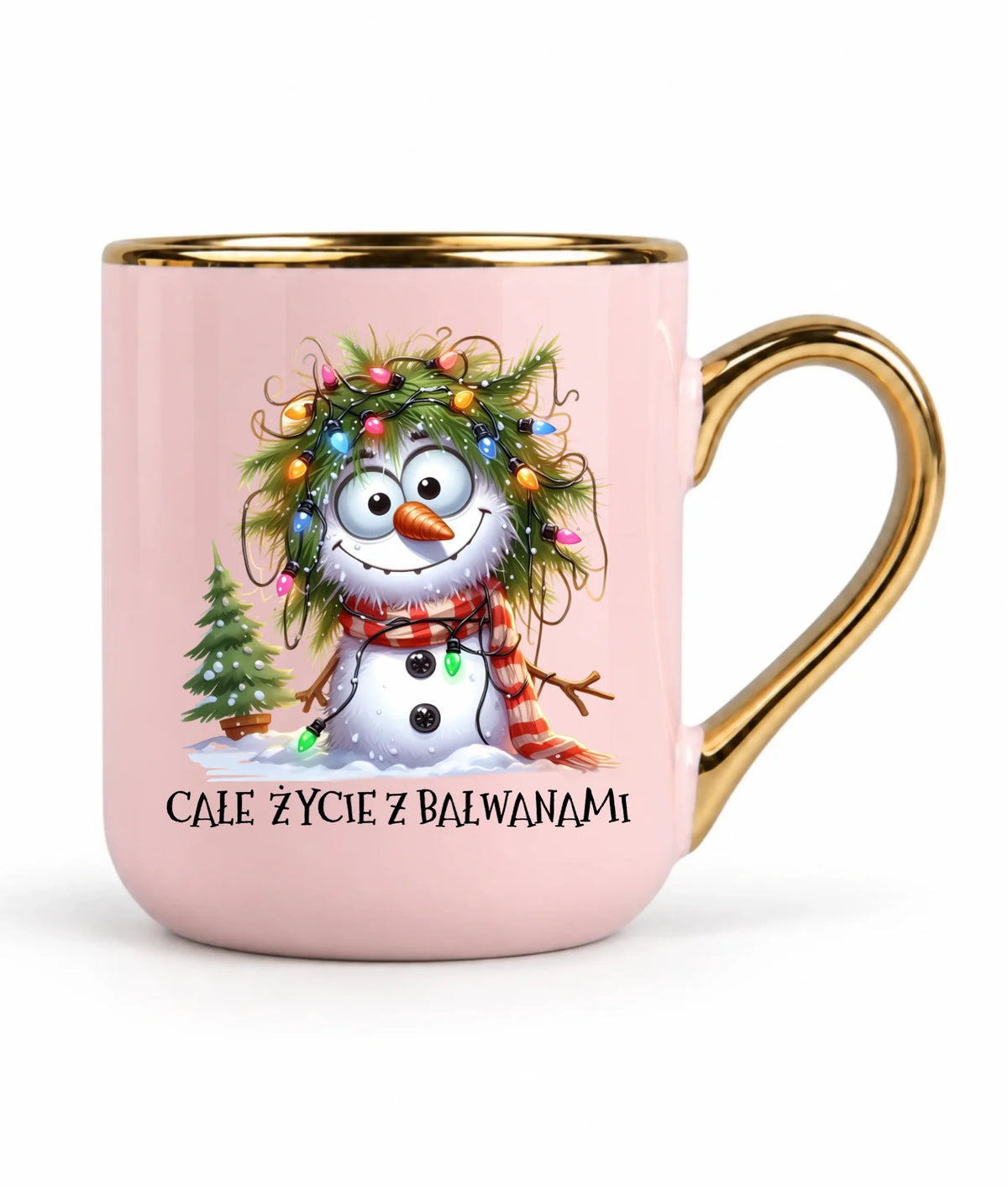 Kubek elegant świąteczny - Całe życie z bałwanami BN125