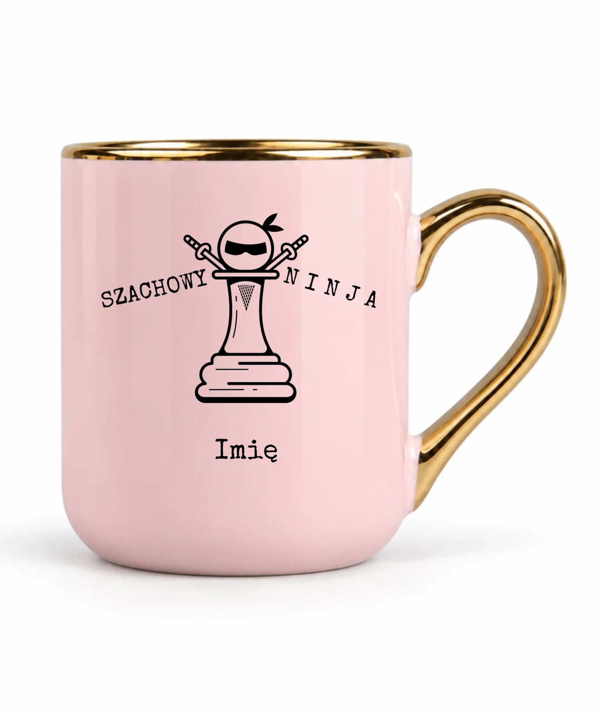 Kubek elegant dla szachisty - Szachowy ninja - personalizowany HSZ01