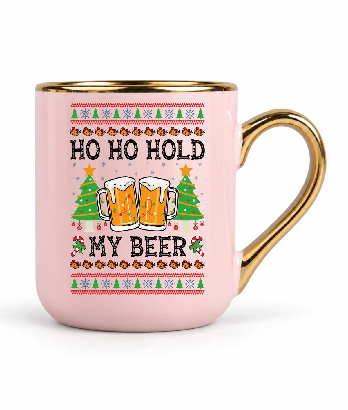 Kubek elegant świąteczny - Ho ho hold my beer BN131