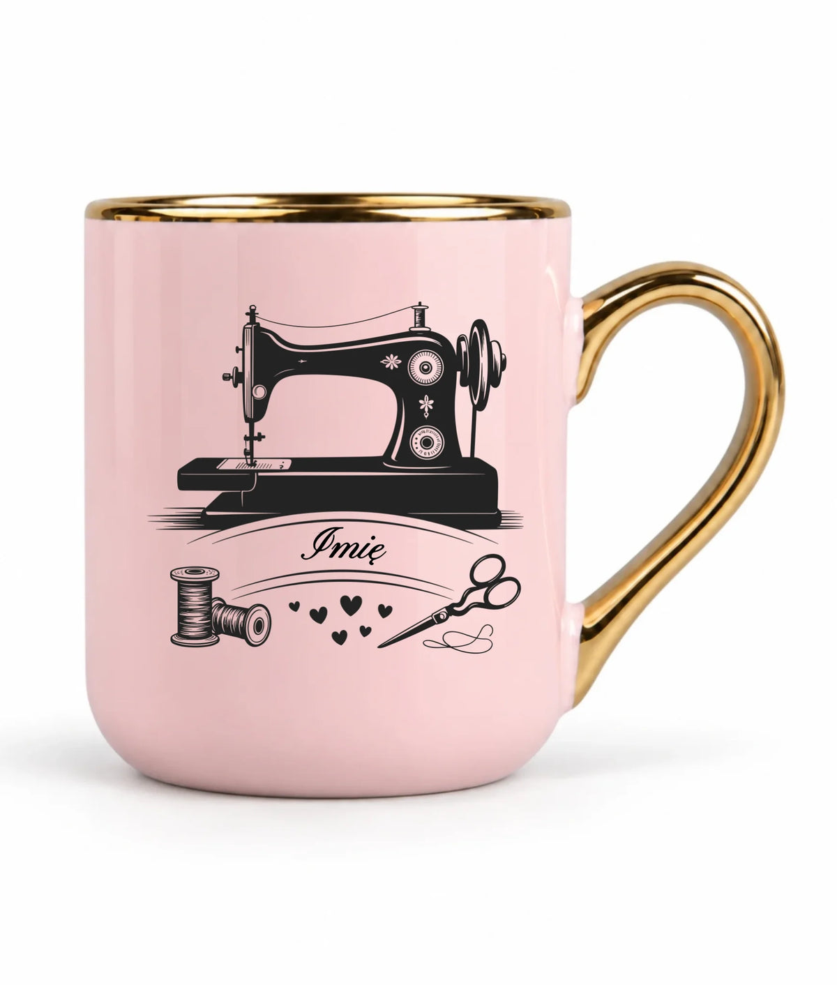 Kubek elegant szyciowy dla krawcowej - Maszyna vintage- personalizowany HS34