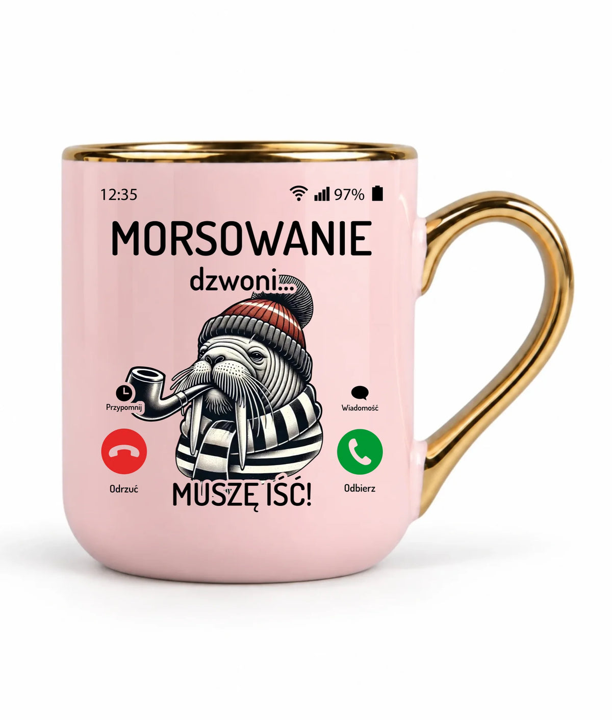 Kubek elegant - prezent dla morsa - Morsowanie dzwoni muszę iść - Mors HM19