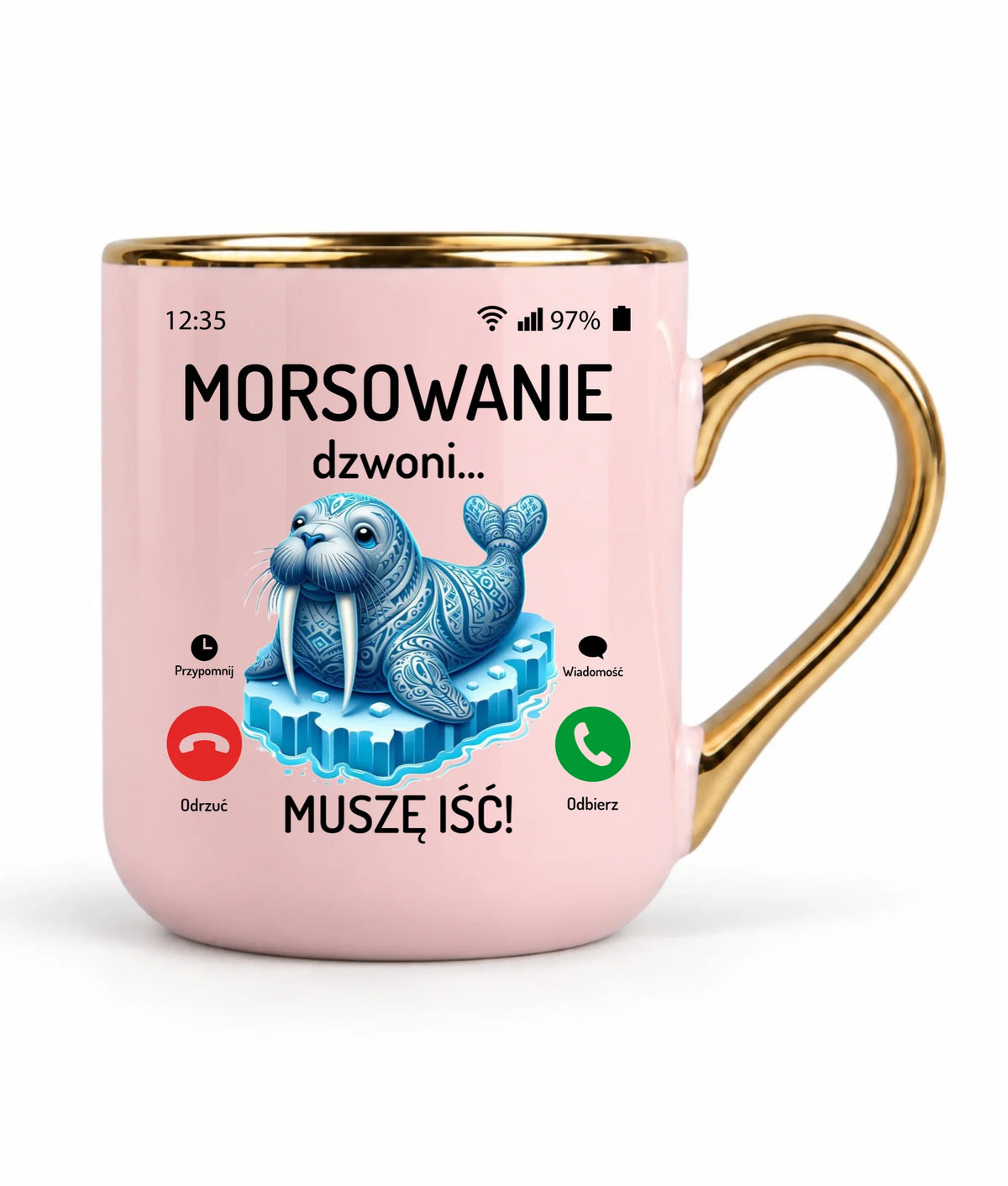 Kubek elegant - prezent dla morsa - Morsowanie dzwoni muszę iść - Mors HM04