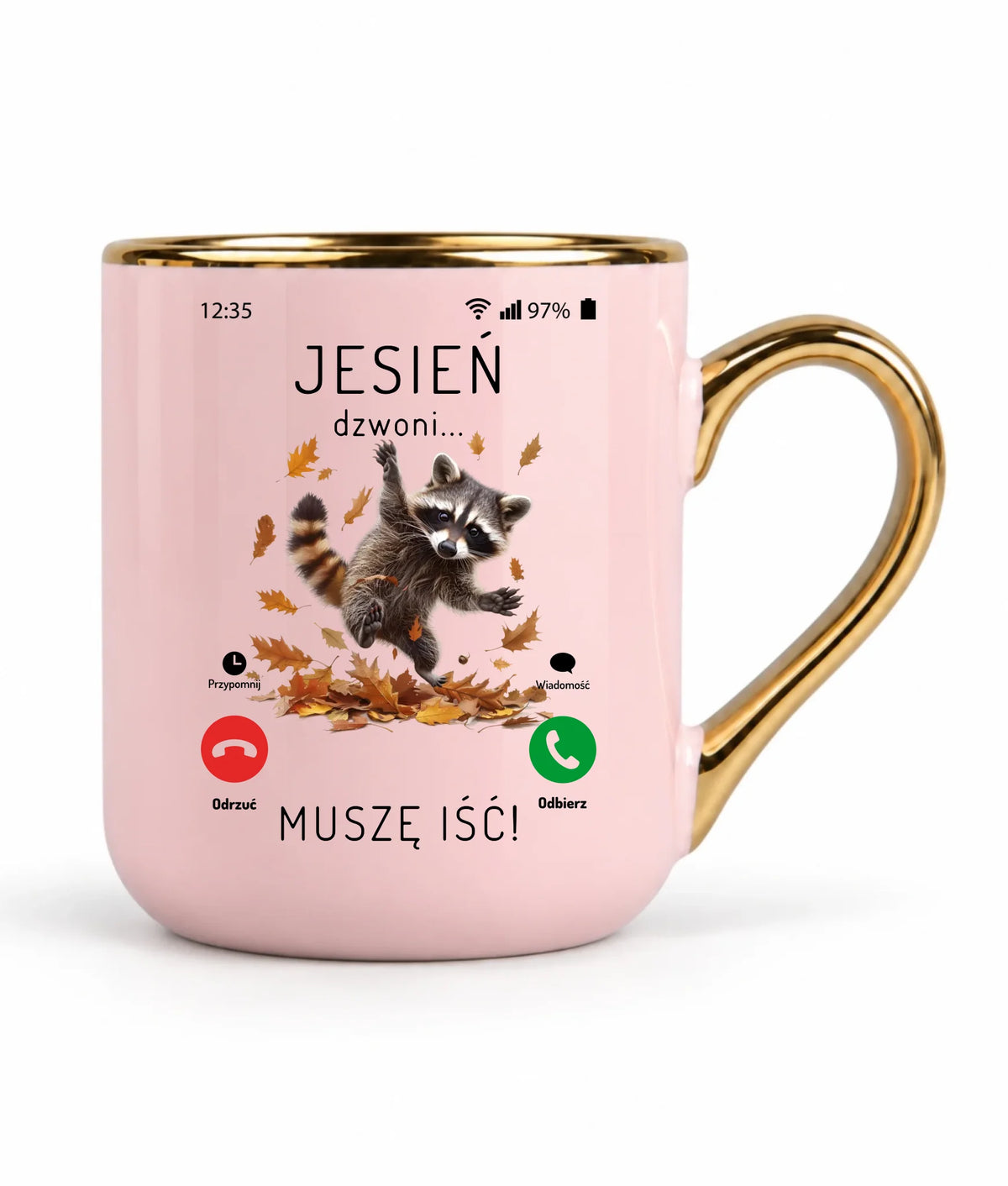 Kubek elegant jesienny - Jesień dzwoni muszę iść JS18