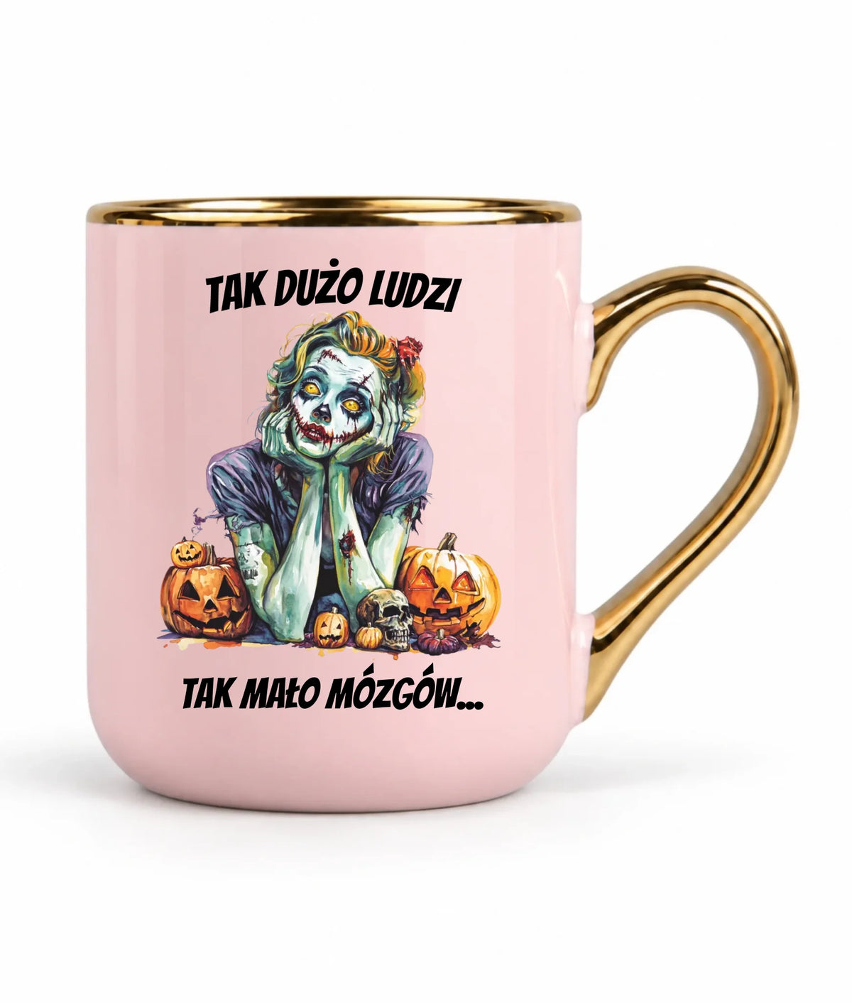 Kubek elegant na Halloween - Zombie - Tak mało mózgów HL31
